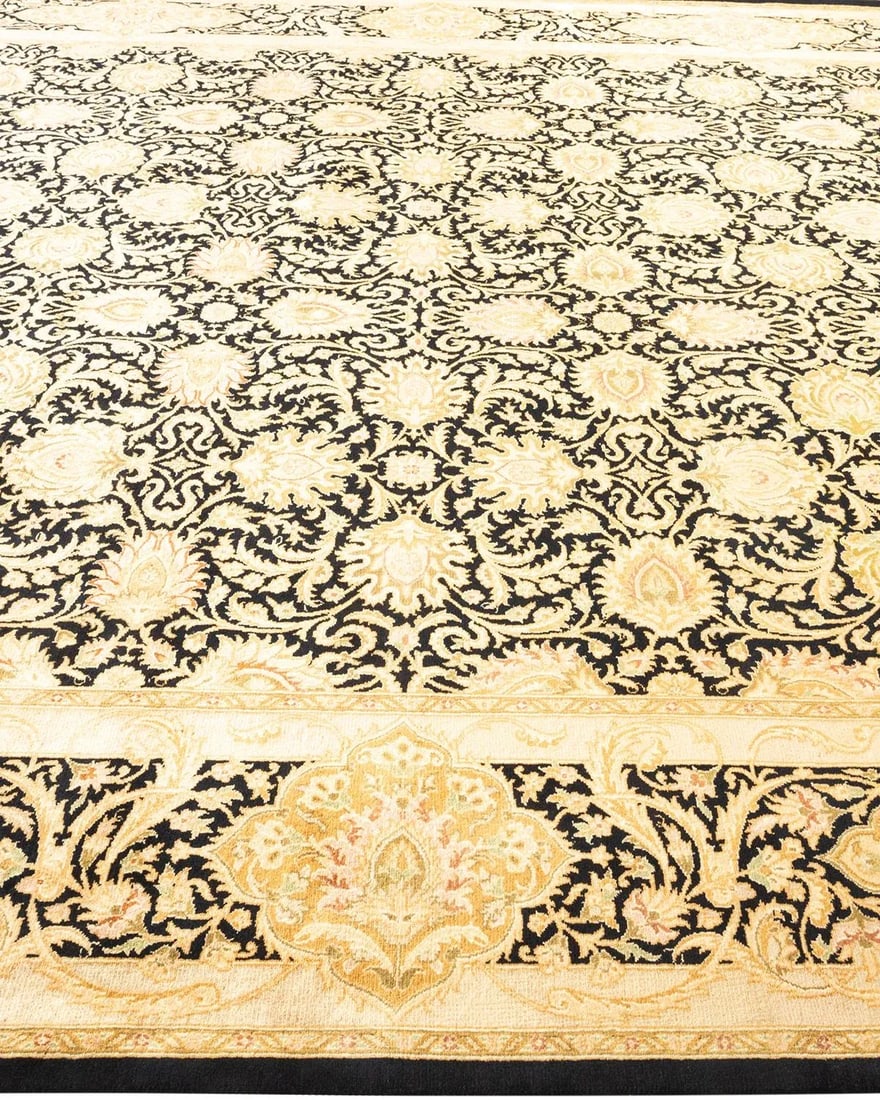 Mogul Hand-Knotted Area Rug - Black , 8' 1" x 10' 0" - 4