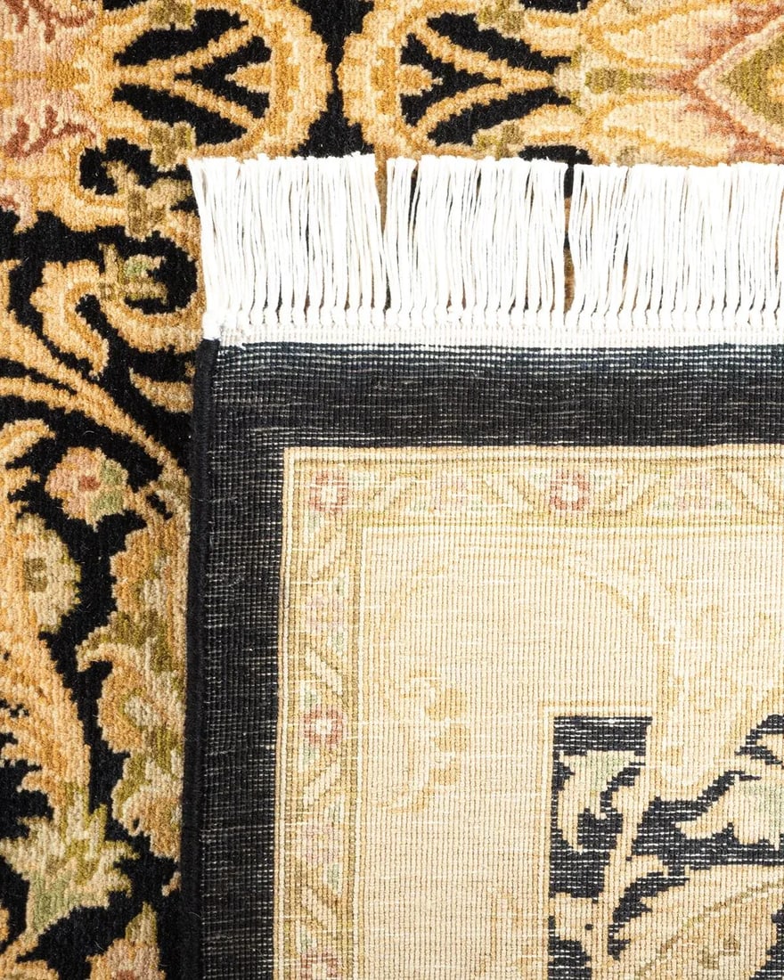 Mogul Hand-Knotted Area Rug - Black , 8' 1" x 10' 0" - 5