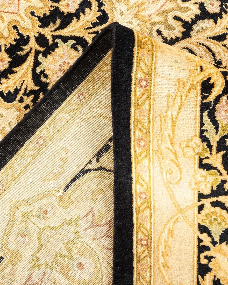 Mogul Hand-Knotted Area Rug - Black , 8' 1" x 10' 0" - 6