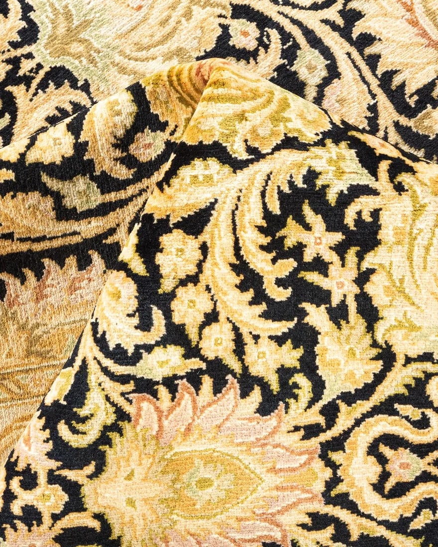 Mogul Hand-Knotted Area Rug - Black , 8' 1" x 10' 0" - 7