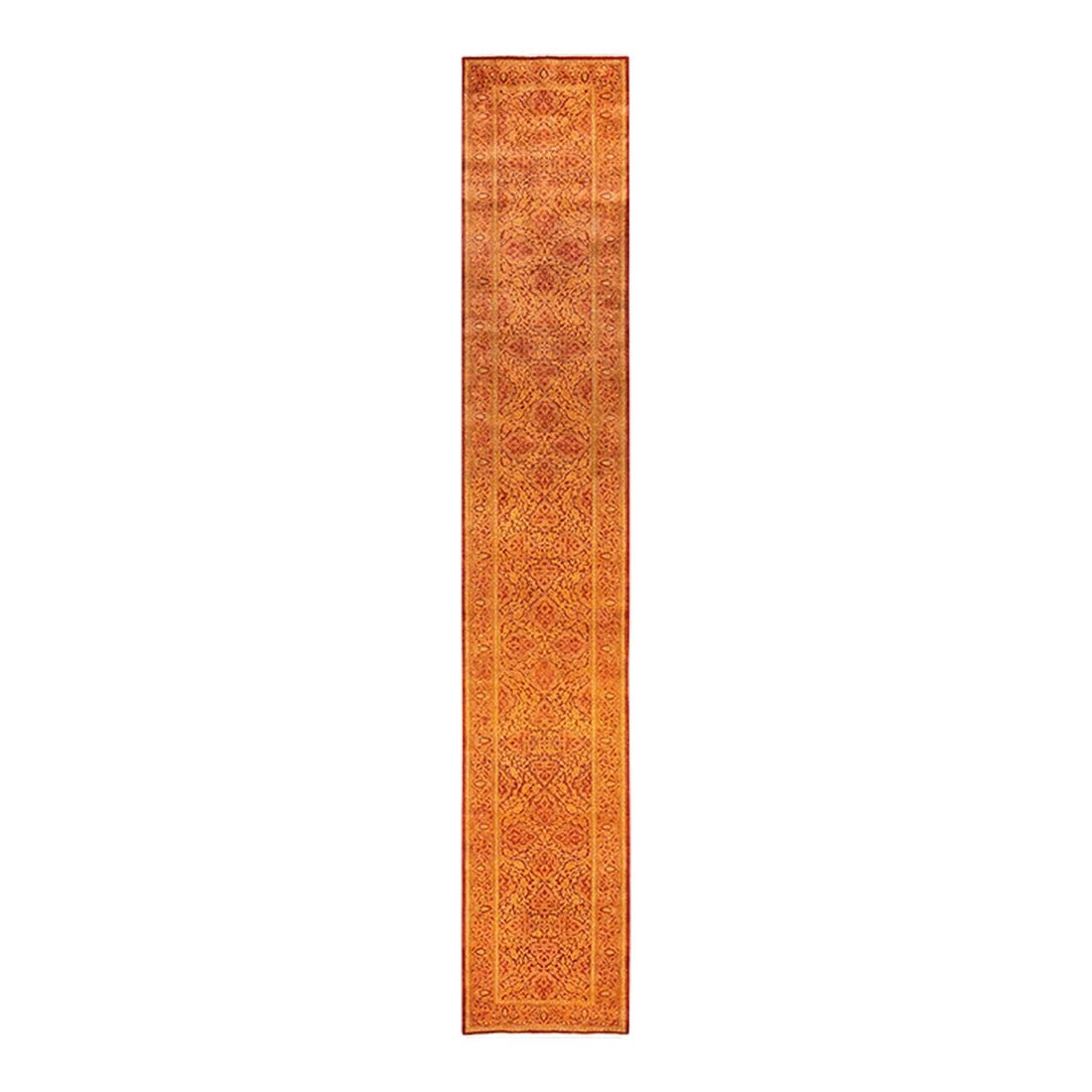 Mogul Hand-Knotted Runner Rug - Orange, 2' 6" x 15' 10": With understated palettes and allover designs, the rugs in the Mogul Collection will bring timeless sophistication to any room. Influenced by a spectrum of Turkish, Indian, and Persian designs, the
