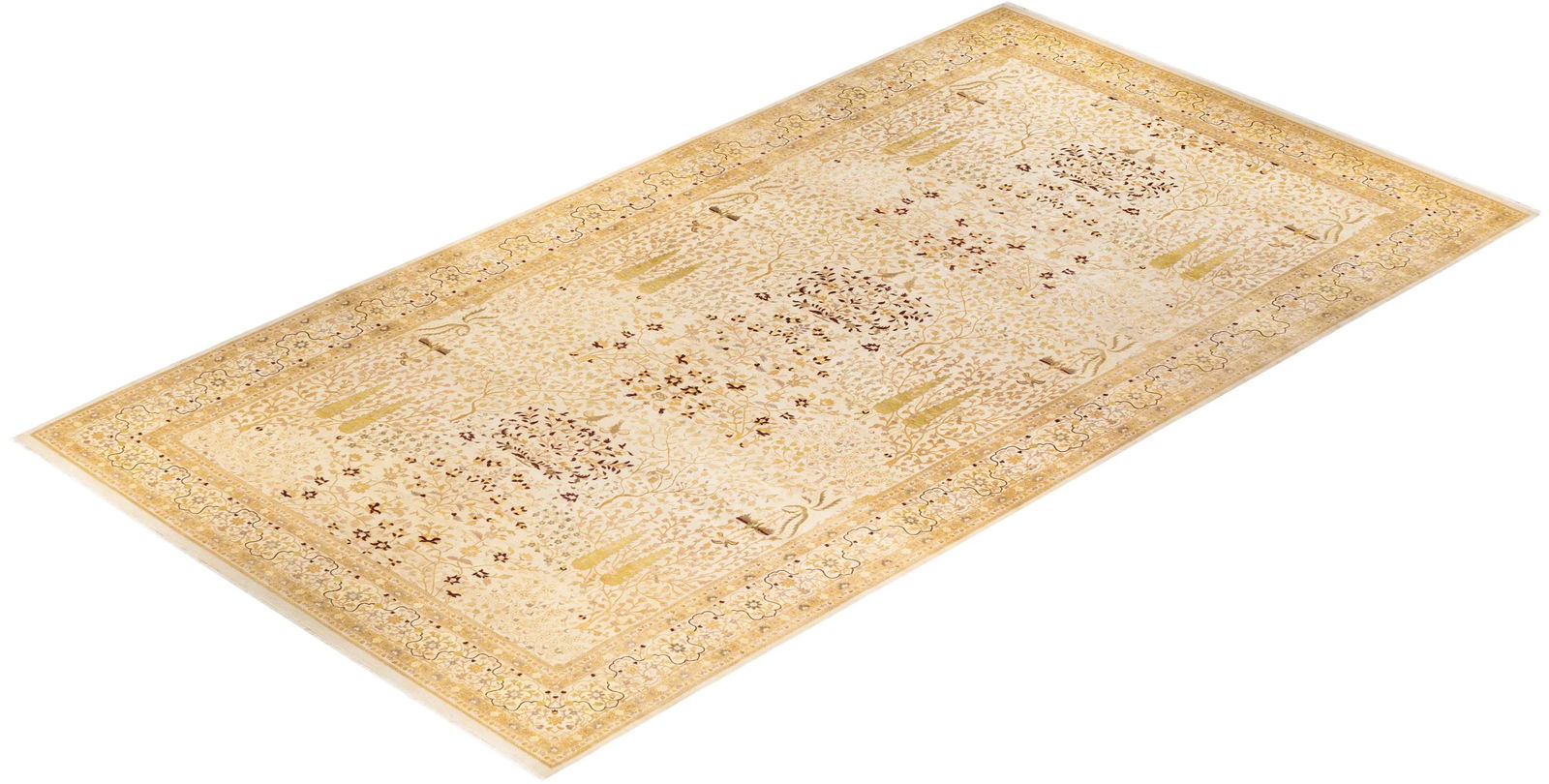 Mogul Hand-Knotted Area Rug - Ivory, 10' 0" x 19' 5" - 8