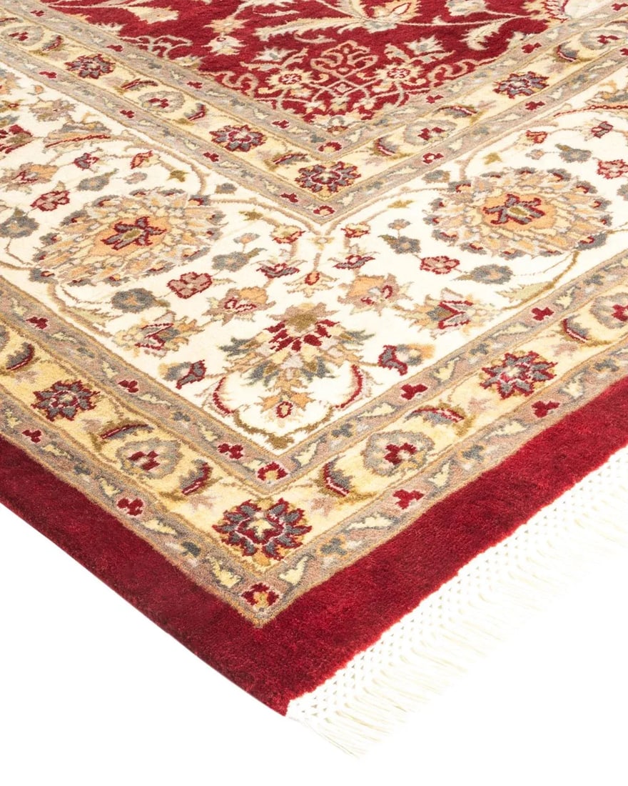 Mogul Hand-Knotted Area Rug - Red, 9' 3" x 11' 10" - 2