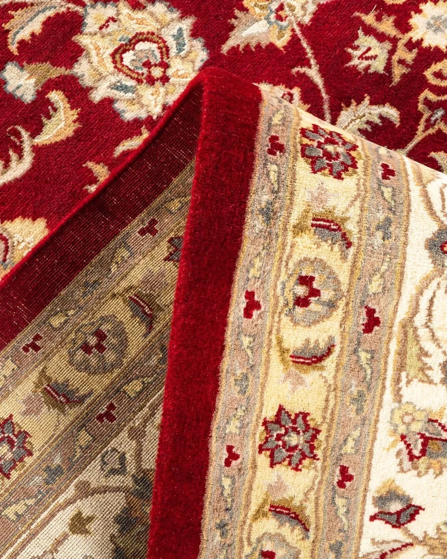 Mogul Hand-Knotted Area Rug - Red, 9' 3" x 11' 10" - 6