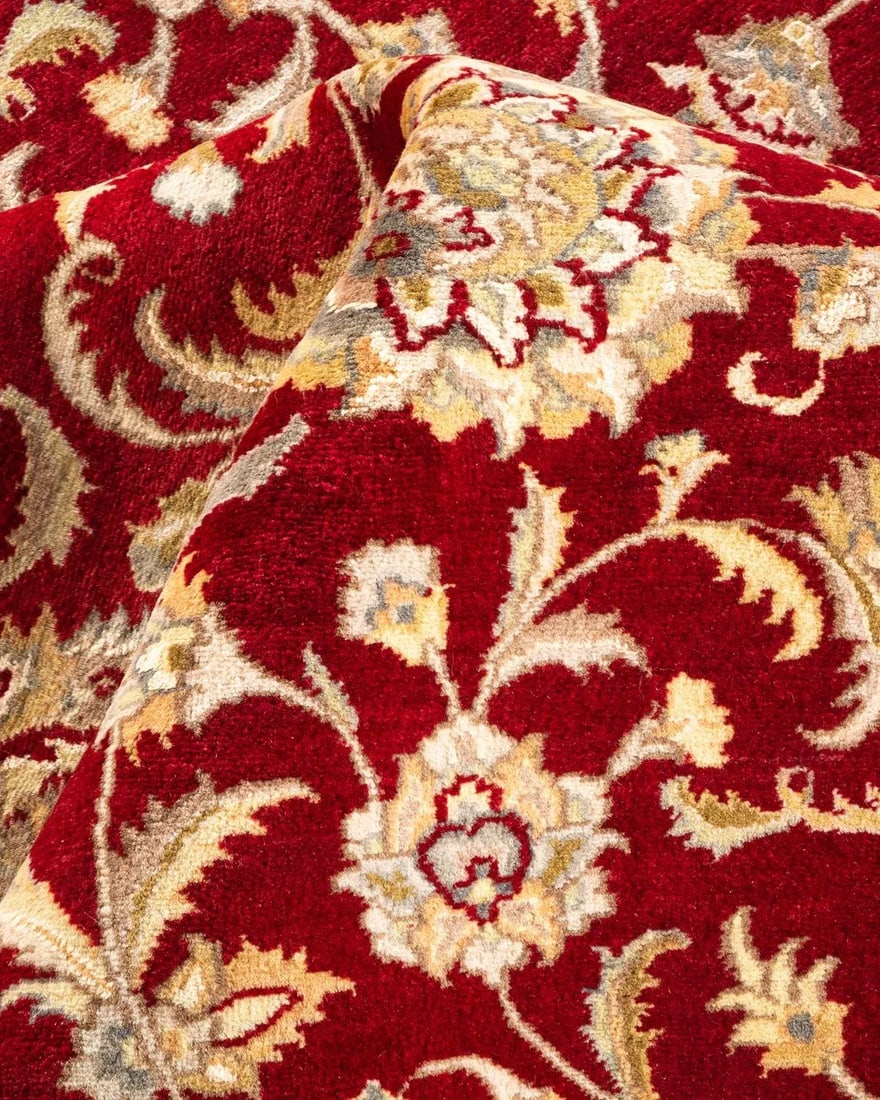 Mogul Hand-Knotted Area Rug - Red, 9' 3" x 11' 10" - 7