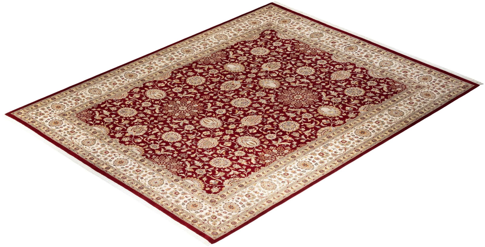 Mogul Hand-Knotted Area Rug - Red, 9' 3" x 11' 10" - 8