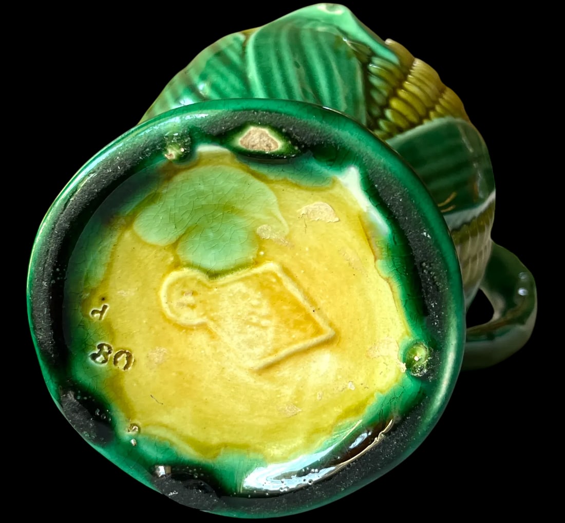 Antique 19th Century George Jones English Majolica Corn Pitcher - 6