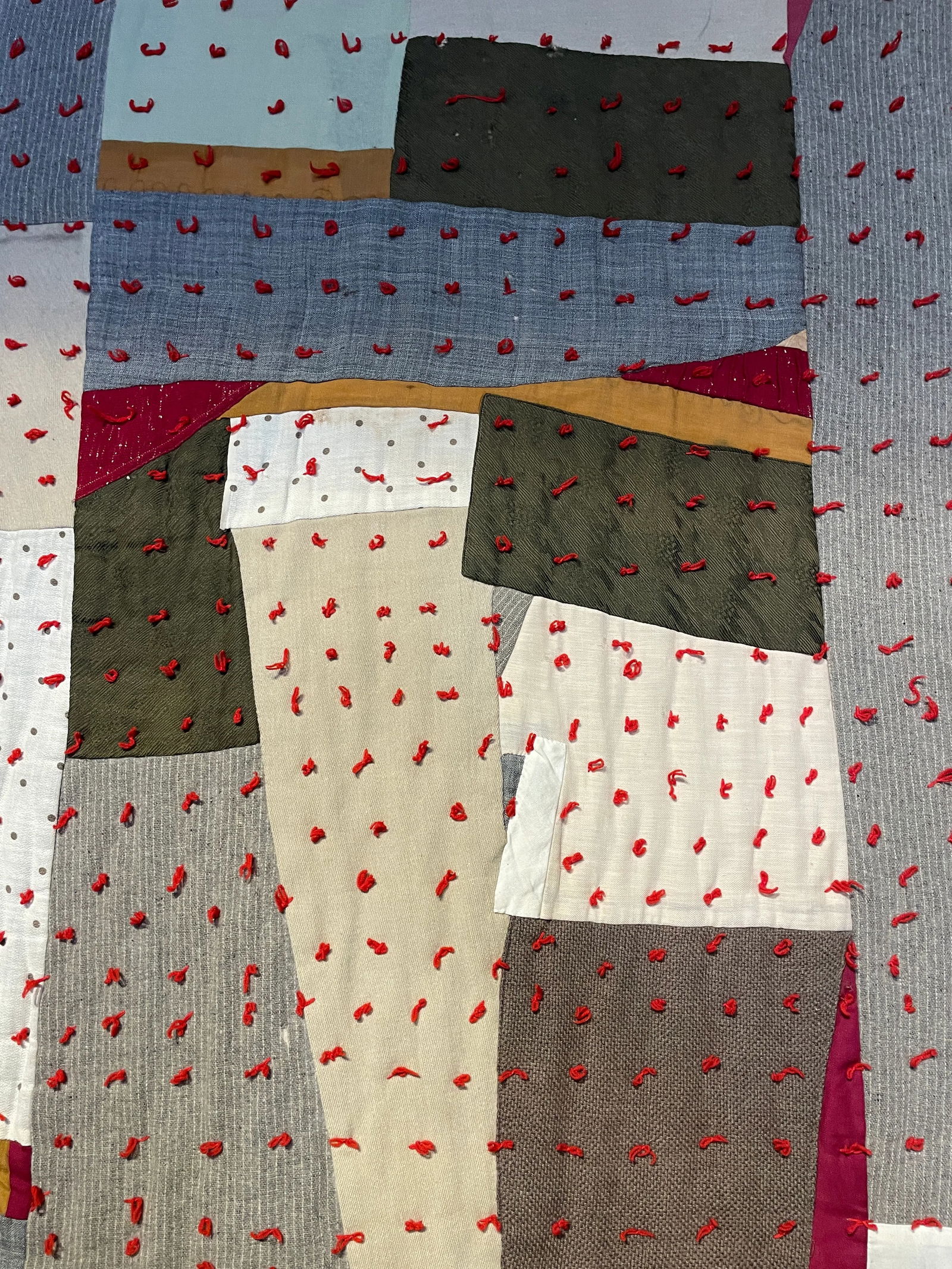 Antique Abstract Quilt Circa 1940s - 10