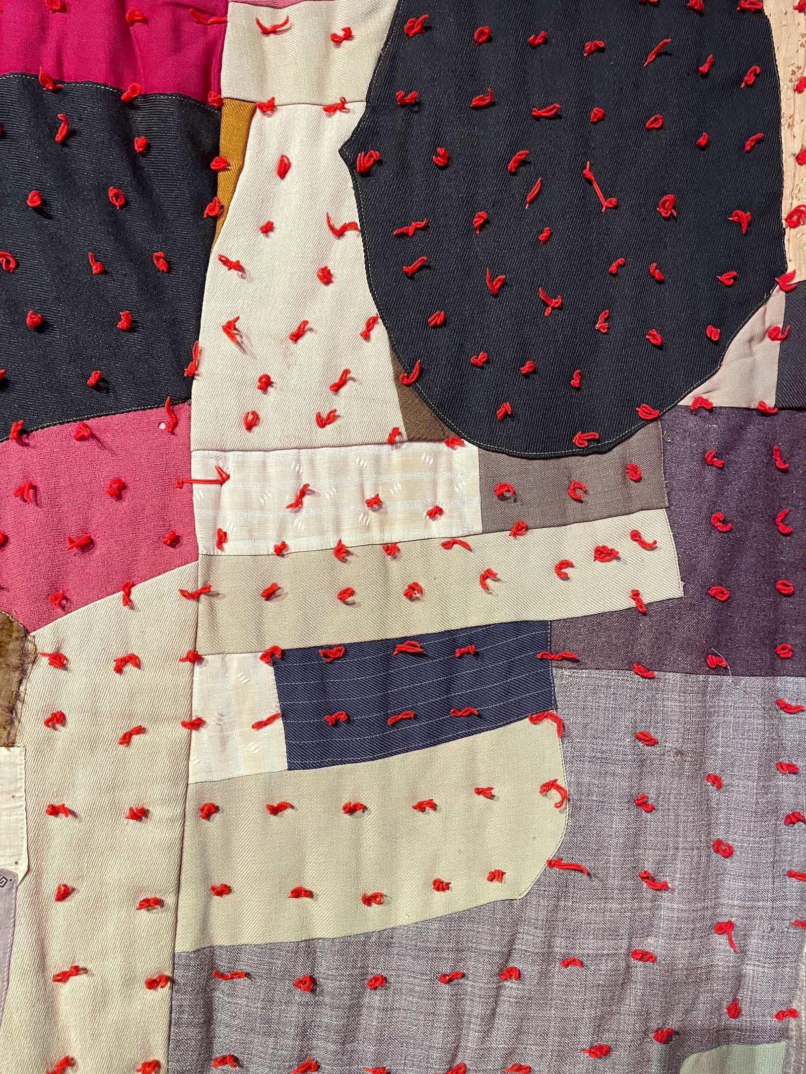 Antique Abstract Quilt Circa 1940s - 12