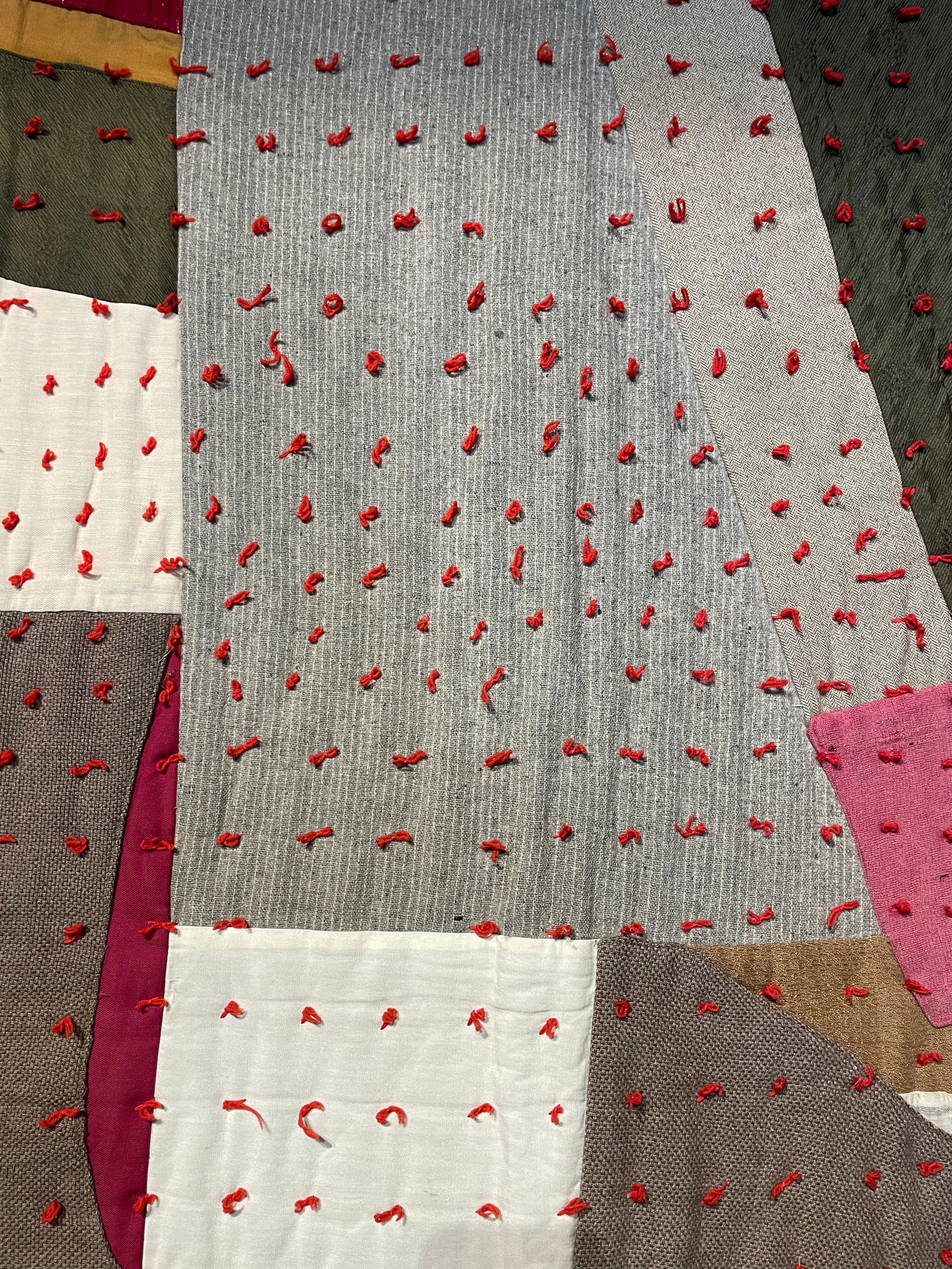 Antique Abstract Quilt Circa 1940s - 14