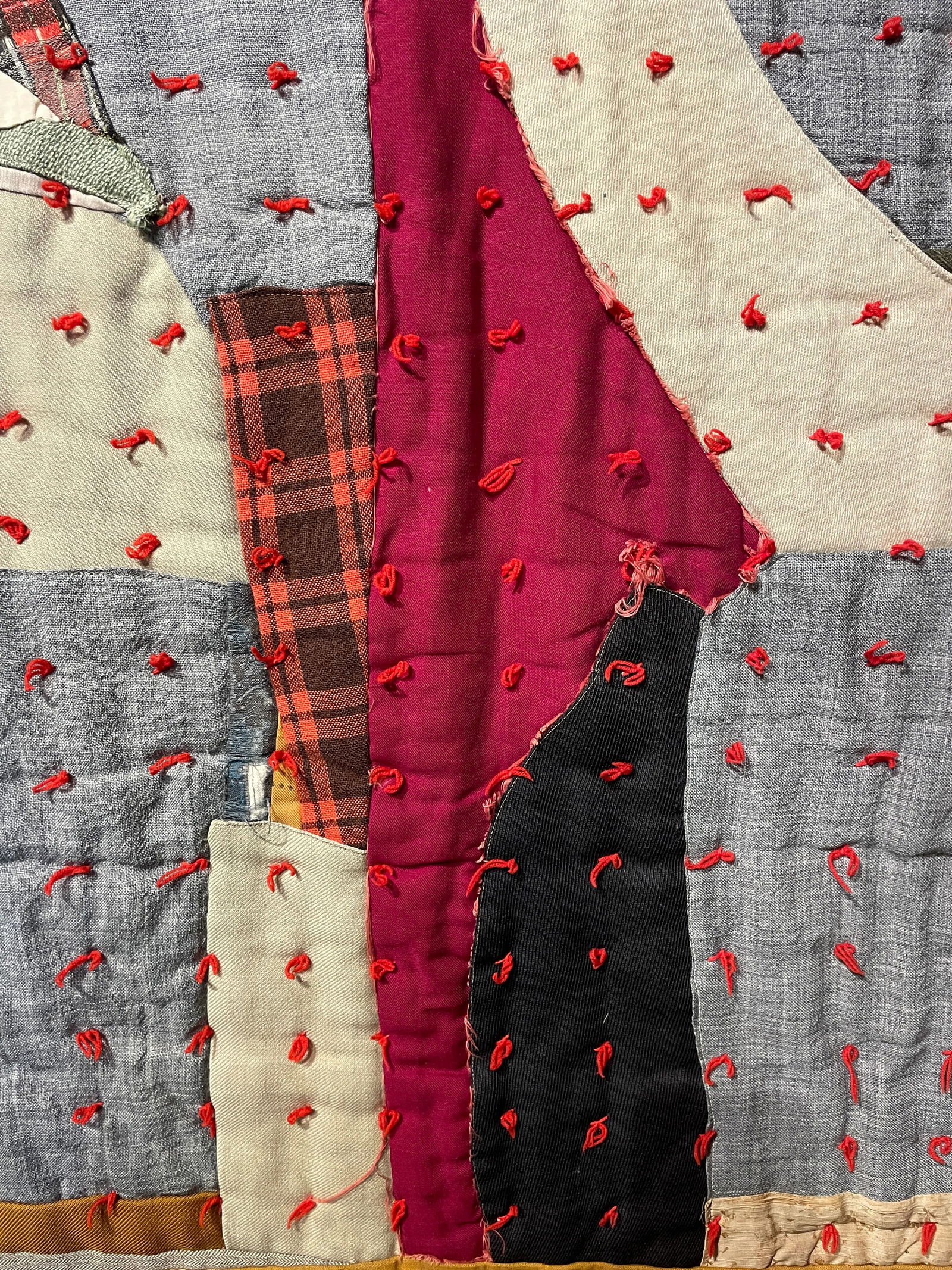 Antique Abstract Quilt Circa 1940s - 15