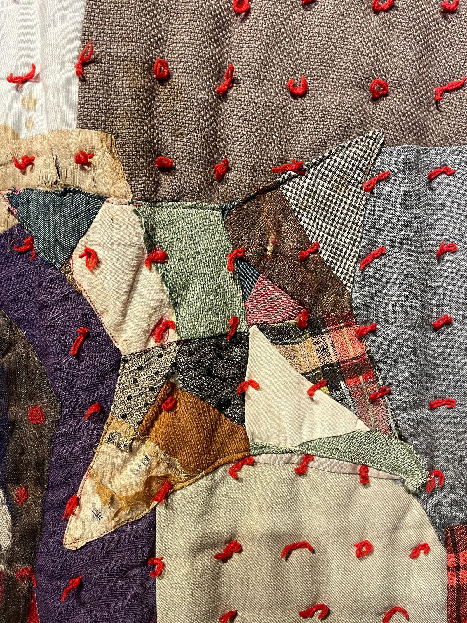 Antique Abstract Quilt Circa 1940s - 16