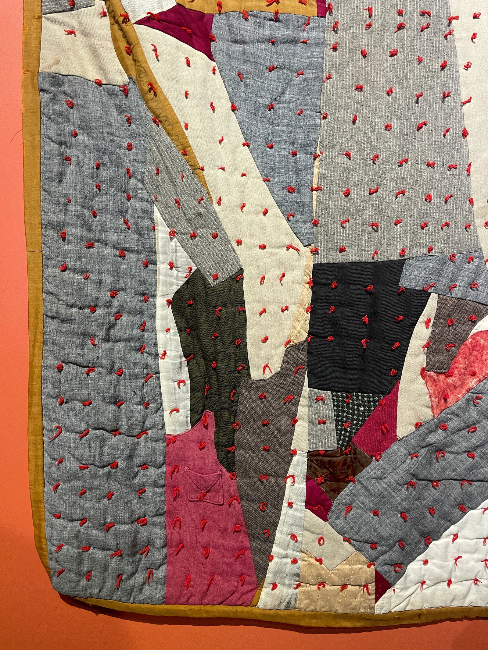 Antique Abstract Quilt Circa 1940s - 2