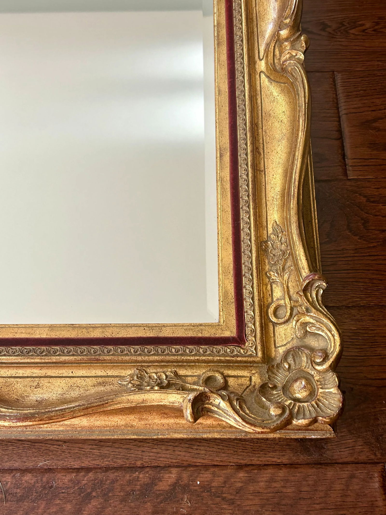 Vintage La Barge Rectangular Wall Mirror in Ornate Giltwood Frame - 5
