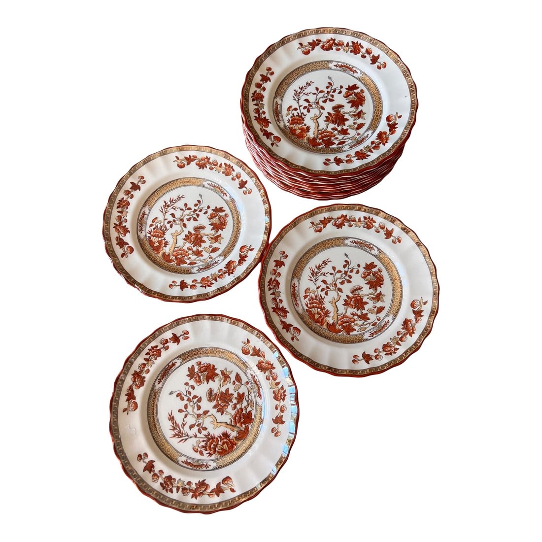 Spode "Indian Tree" Side Plates, 6.5" C. 1920s, Set/12 (1 of 17)