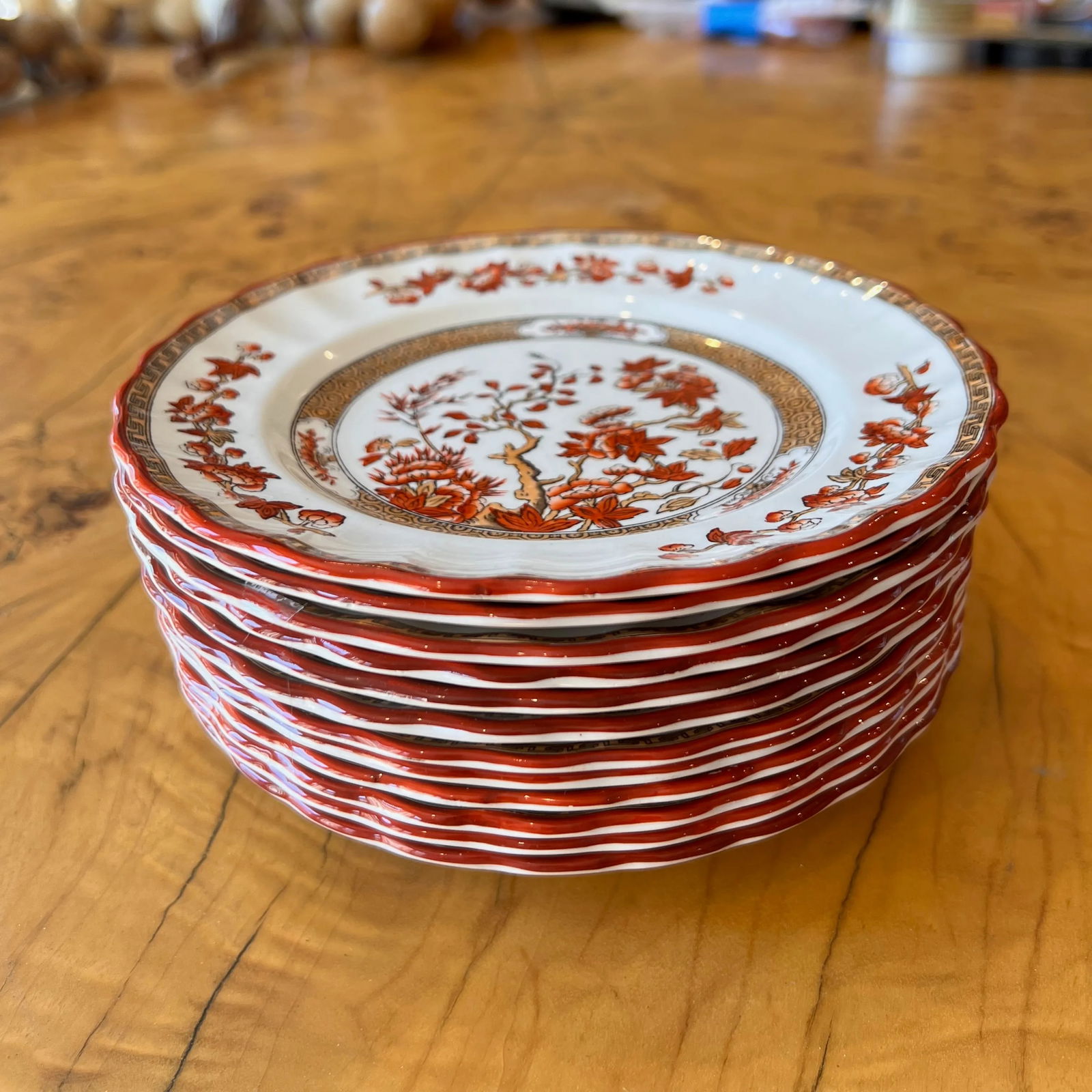Spode "Indian Tree" Side Plates, 6.5" C. 1920s, Set/12 - 2