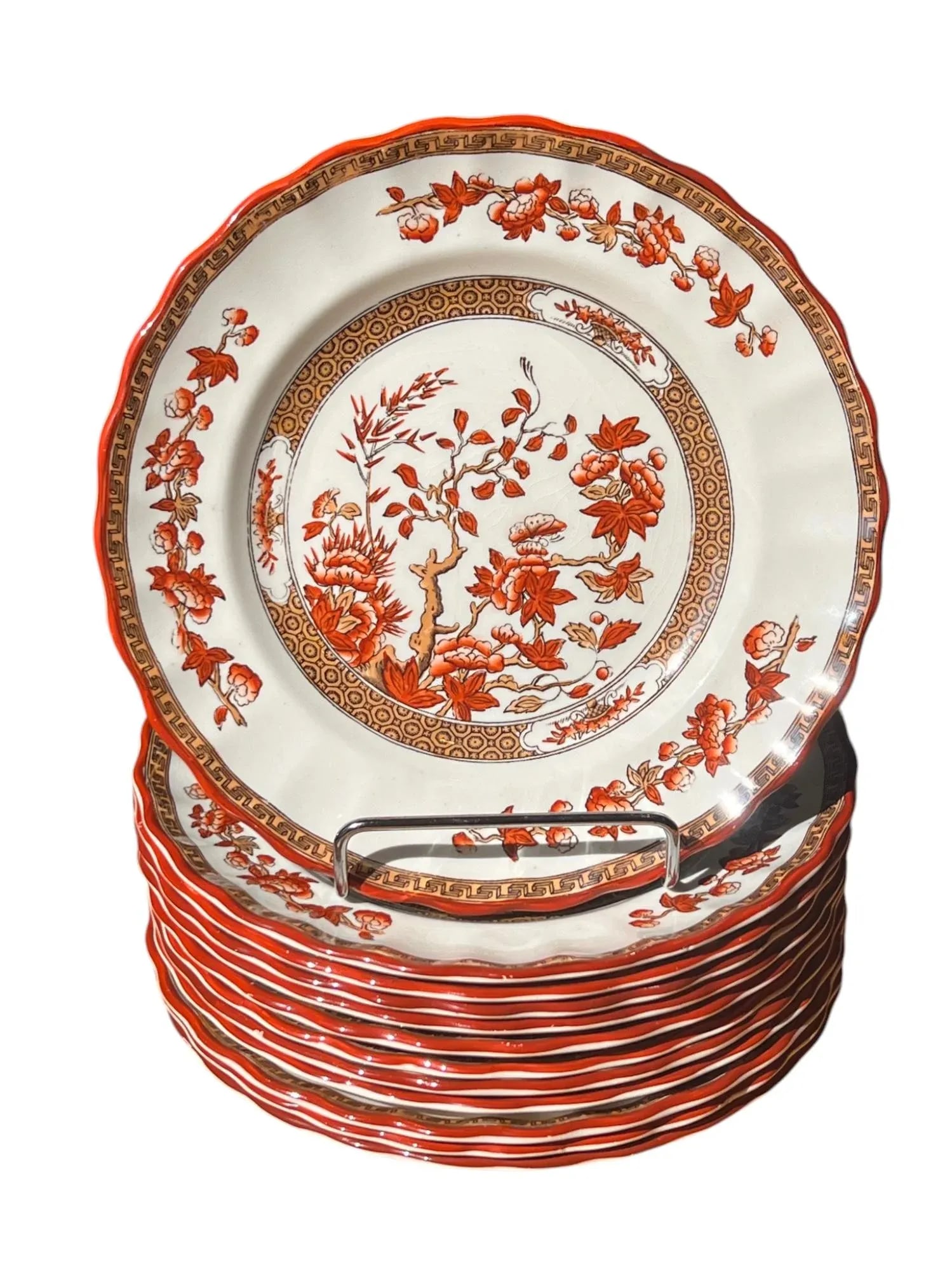 Spode "Indian Tree" Side Plates, 6.5" C. 1920s, Set/12 - 3