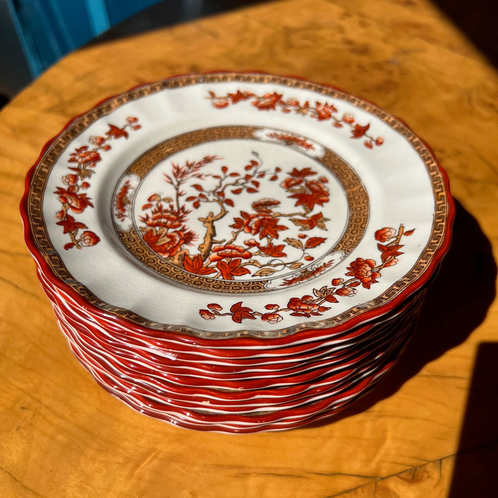 Spode "Indian Tree" Side Plates, 6.5" C. 1920s, Set/12 - 5