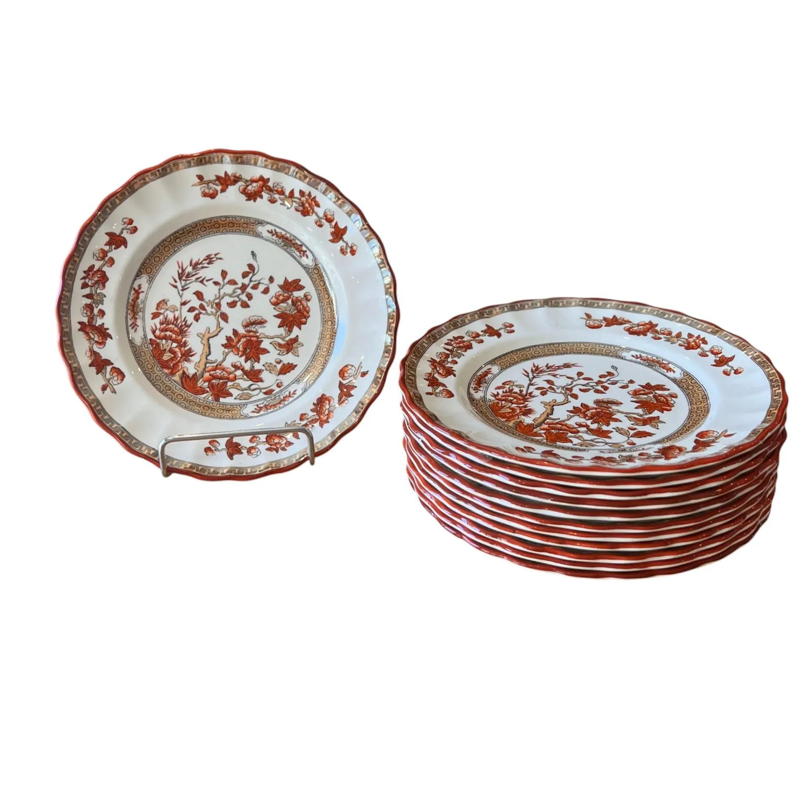 Spode "Indian Tree" Side Plates, 6.5" C. 1920s, Set/12 - 8