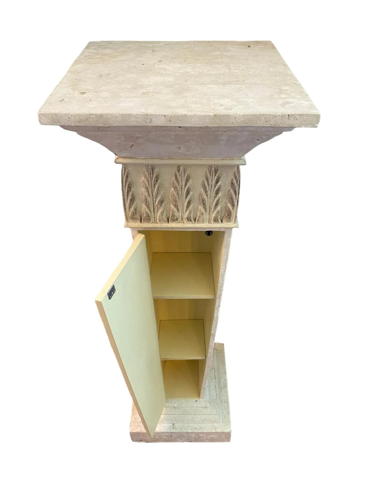 Neoclassical Display Pedestal in Cream Resin - 2