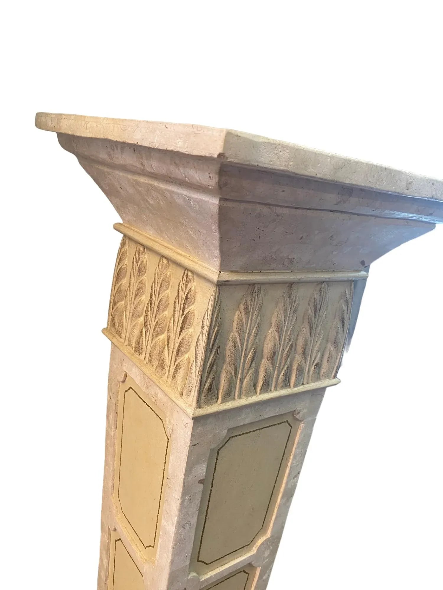 Neoclassical Display Pedestal in Cream Resin - 3