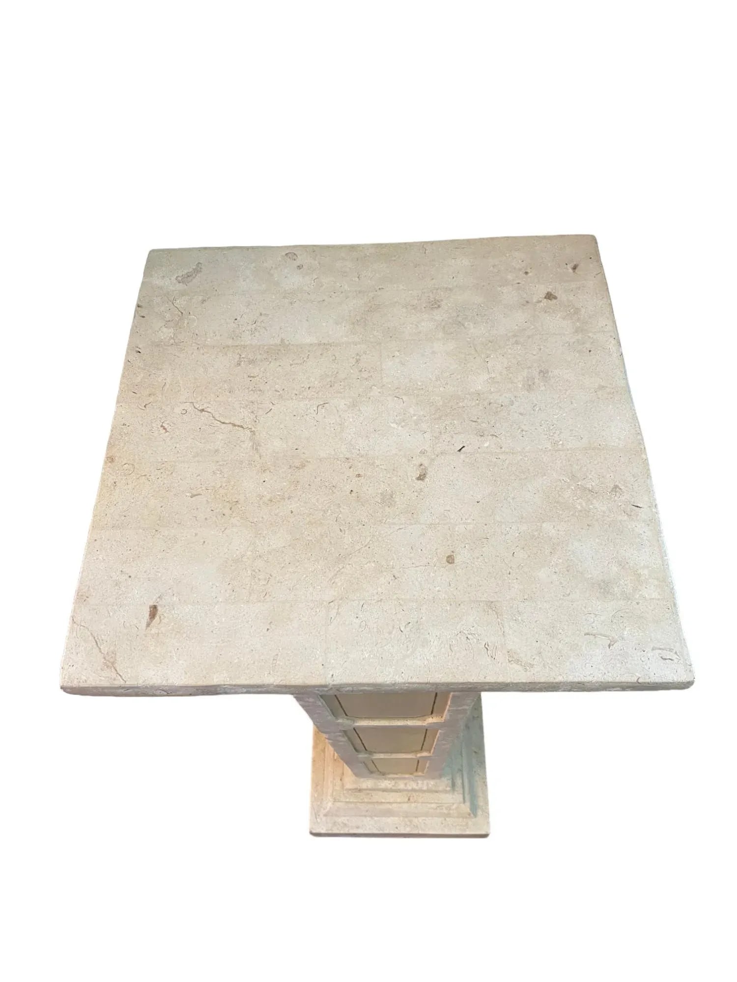 Neoclassical Display Pedestal in Cream Resin - 4