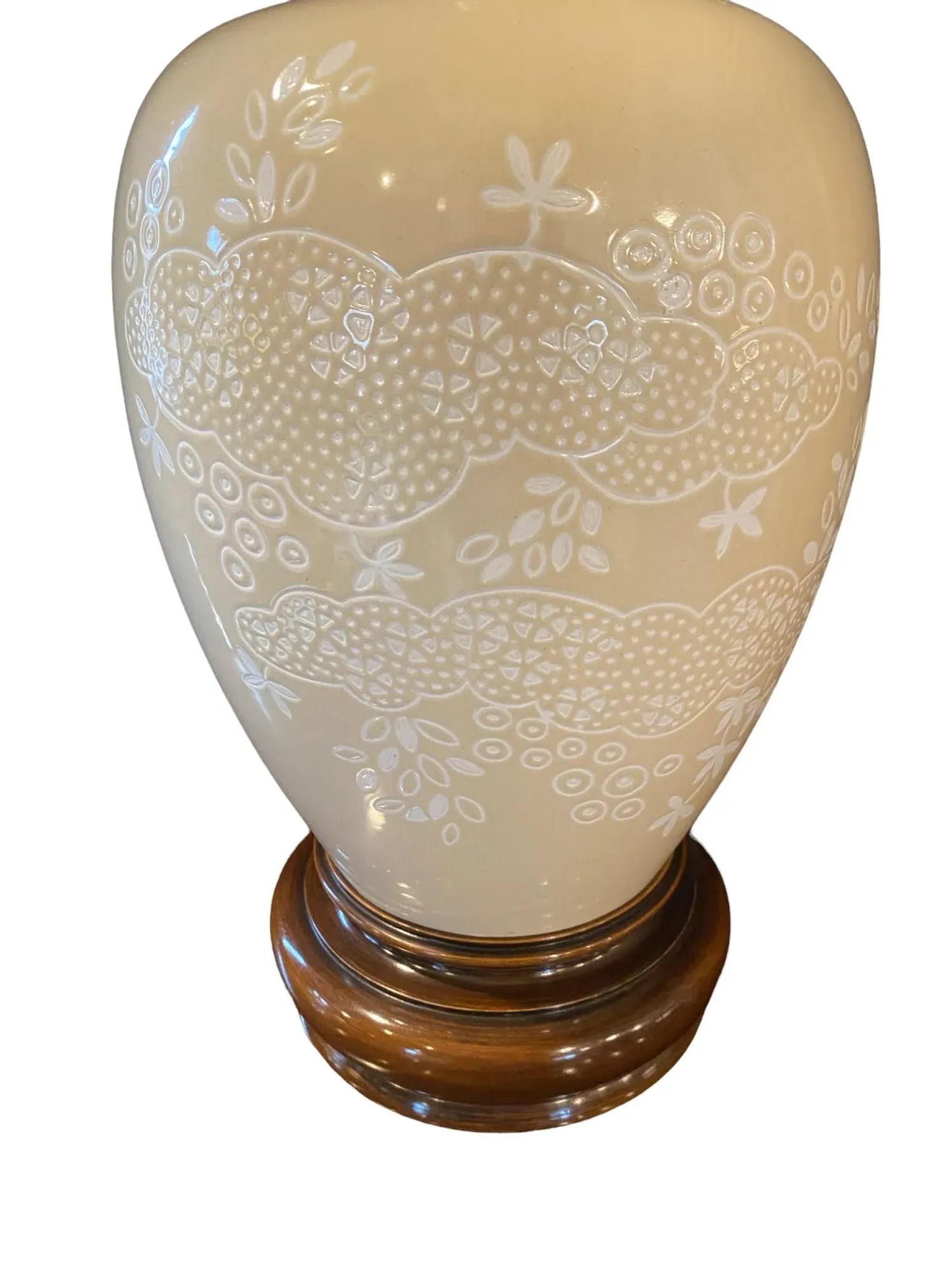Marbro Lamp Company Floral Ivory Lamp - 3