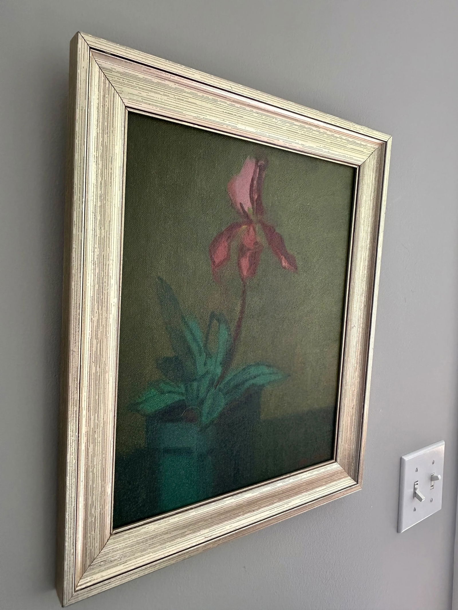 Original Oil Painting by James Clinton Mumby – Botanical Orchid Still Life - 4