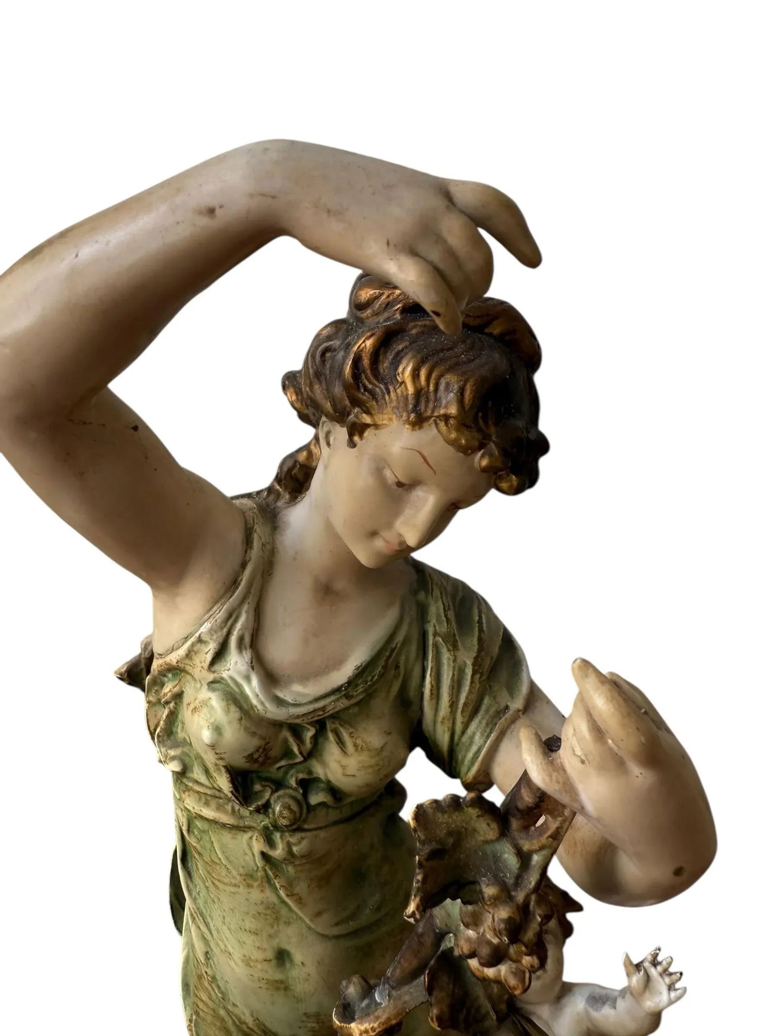 1920s Bronze Figural Table Lamps by f.m Moreau - 2