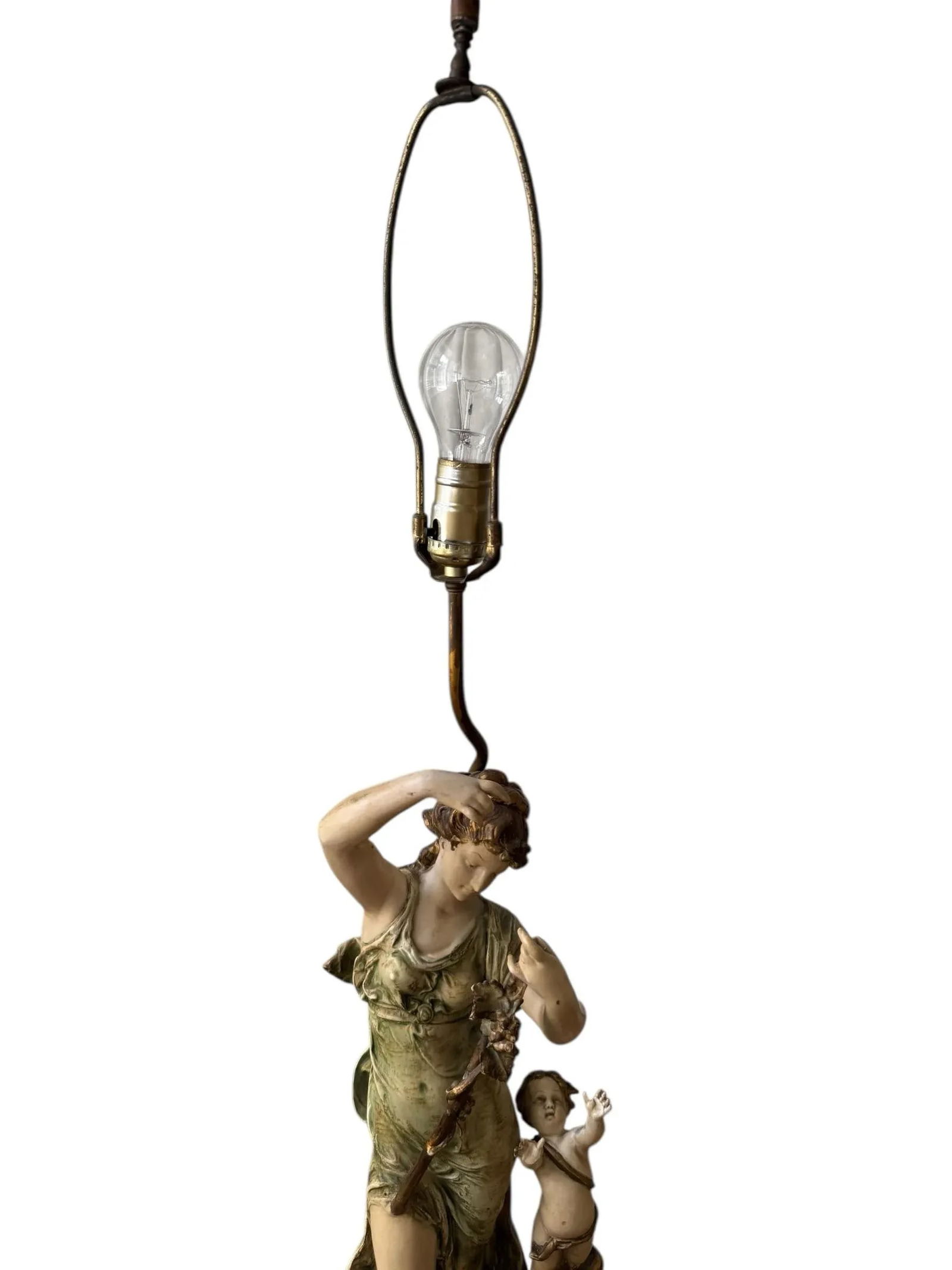 1920s Bronze Figural Table Lamps by f.m Moreau - 4