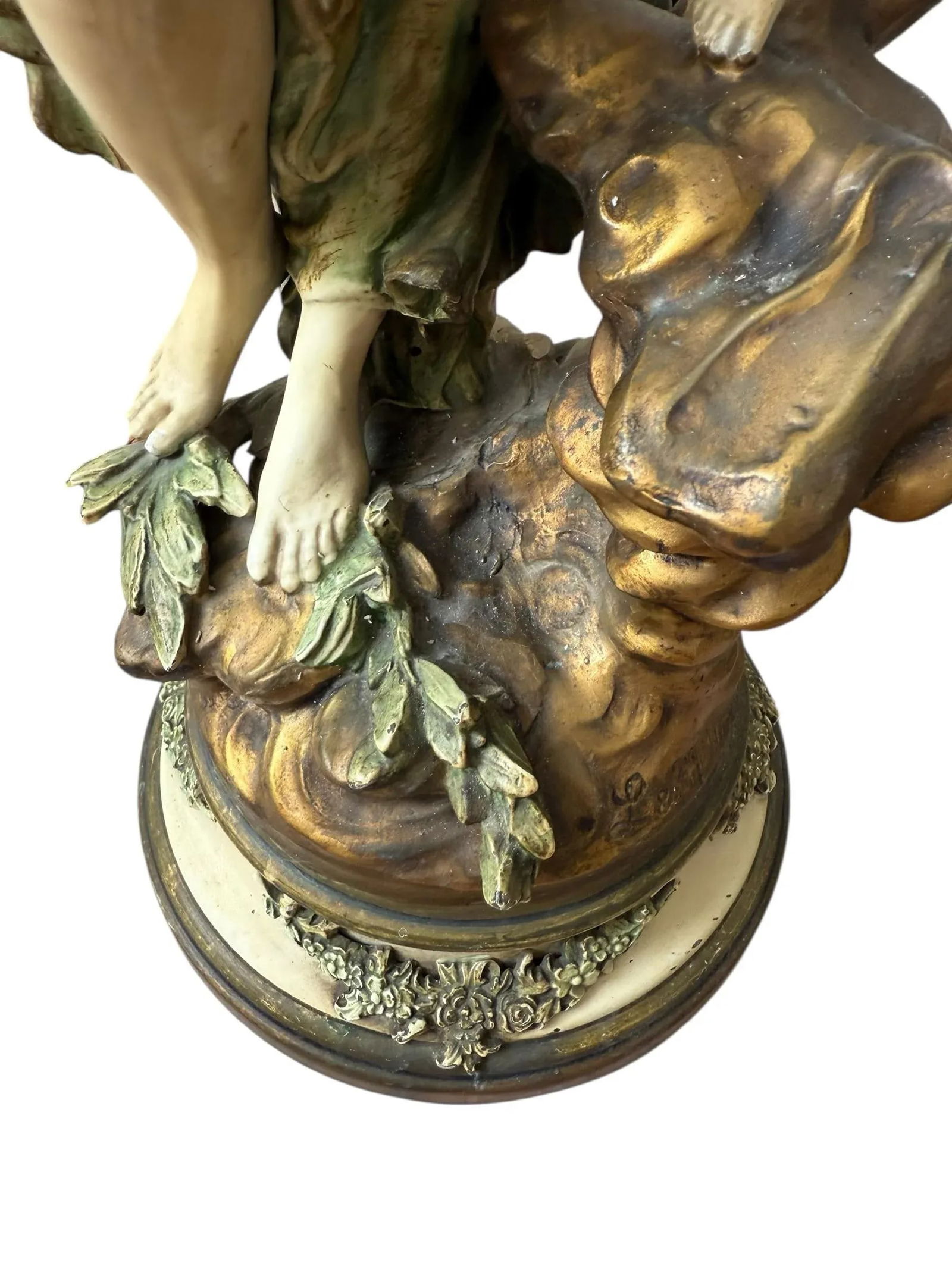 1920s Bronze Figural Table Lamps by f.m Moreau - 5