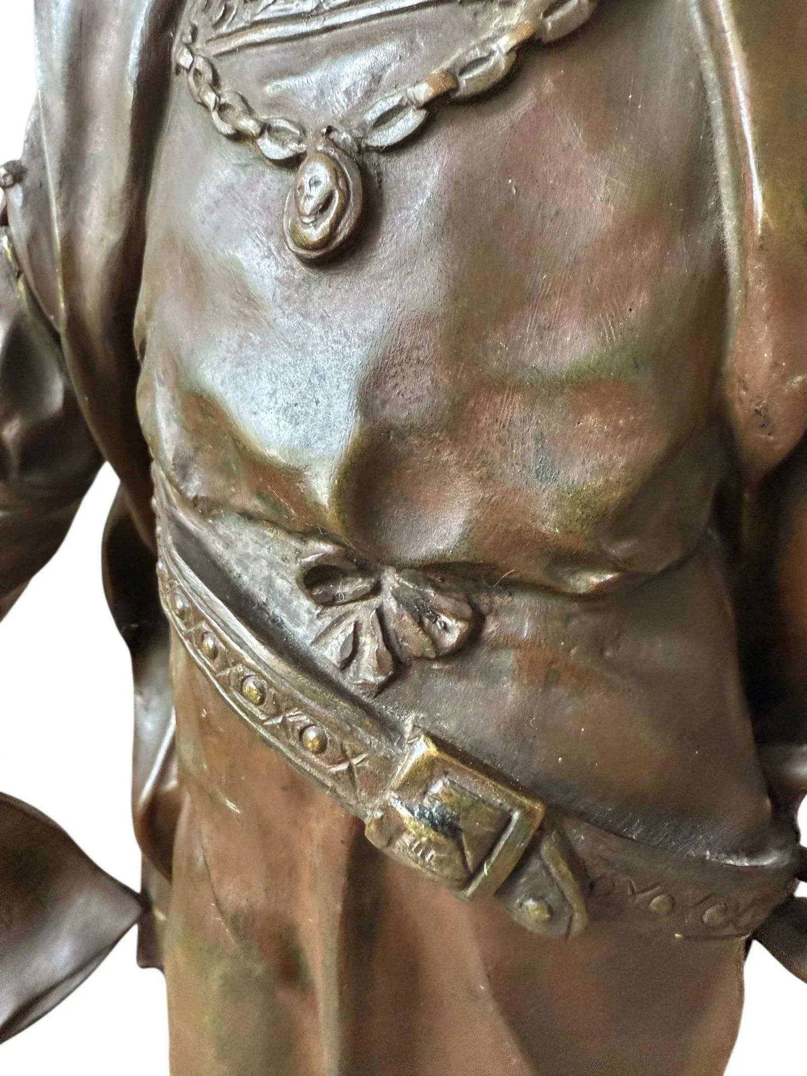 Antique Bronze Sculpture Guttenberg by Emile Louis Picault - 8