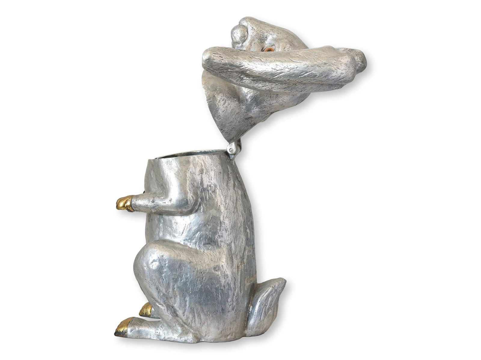 Arthur Court "Hare Raising" Ice Bucket "” Signed & Dated 1976 - 4