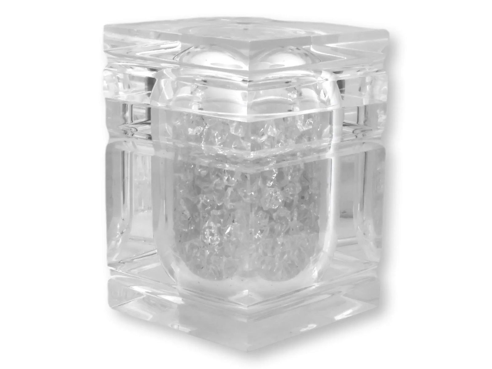 Midcentury Italian Lucite "Ice Block" Ice Bucket in the Albrizzi Style - 3