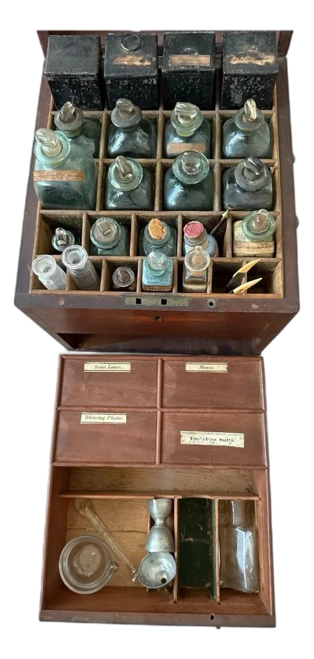 19th Century Mahogany Apothecary Cabinet With Glass Bottles by Clay and Abraham, Liverpool (1 of 8)