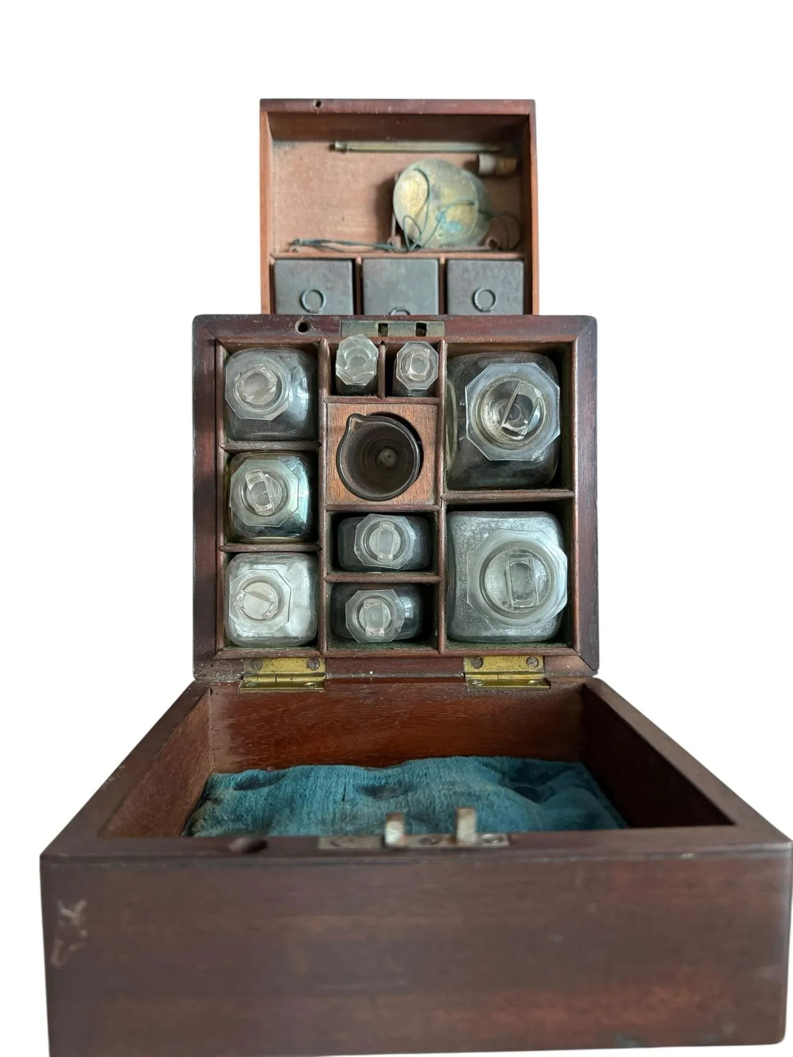 Antique Small Wooden Apothecary Box. Likely by Clay and Abraham, Liverpool. - 3