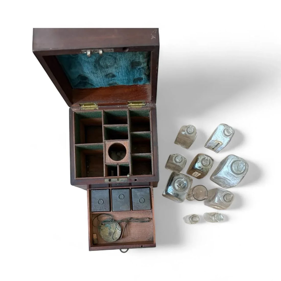 Antique Small Wooden Apothecary Box. Likely by Clay and Abraham, Liverpool. - 4