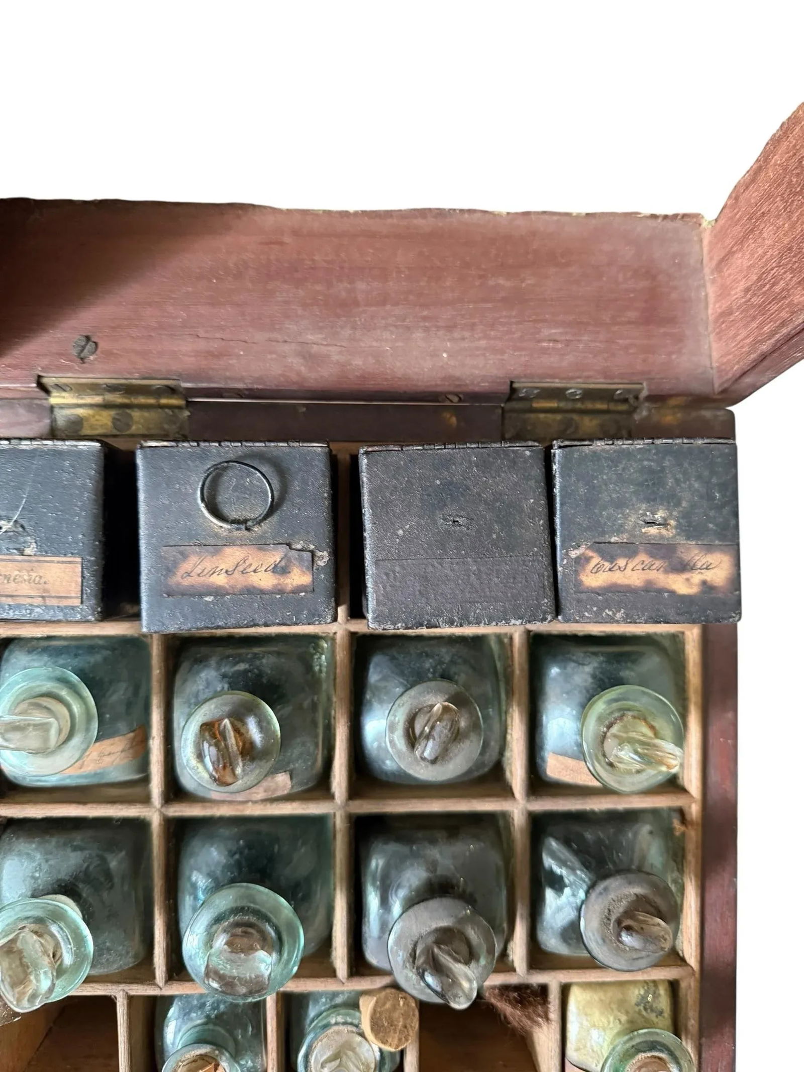 Antique Small Wooden Apothecary Box. Likely by Clay and Abraham, Liverpool. - 5