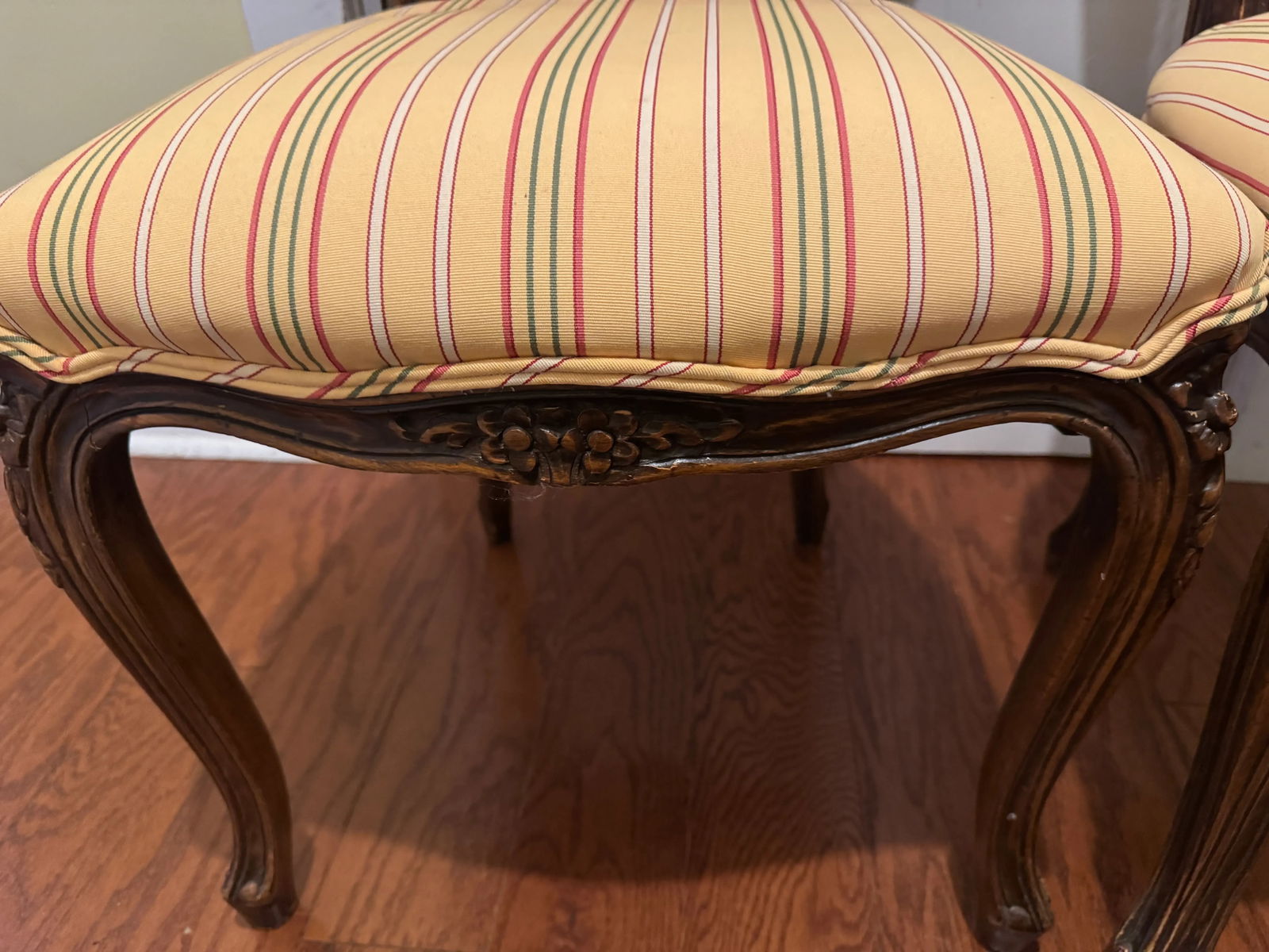 Pair of Late 19th-Century French Caned Side Chairs With Upholstered Seats - 8