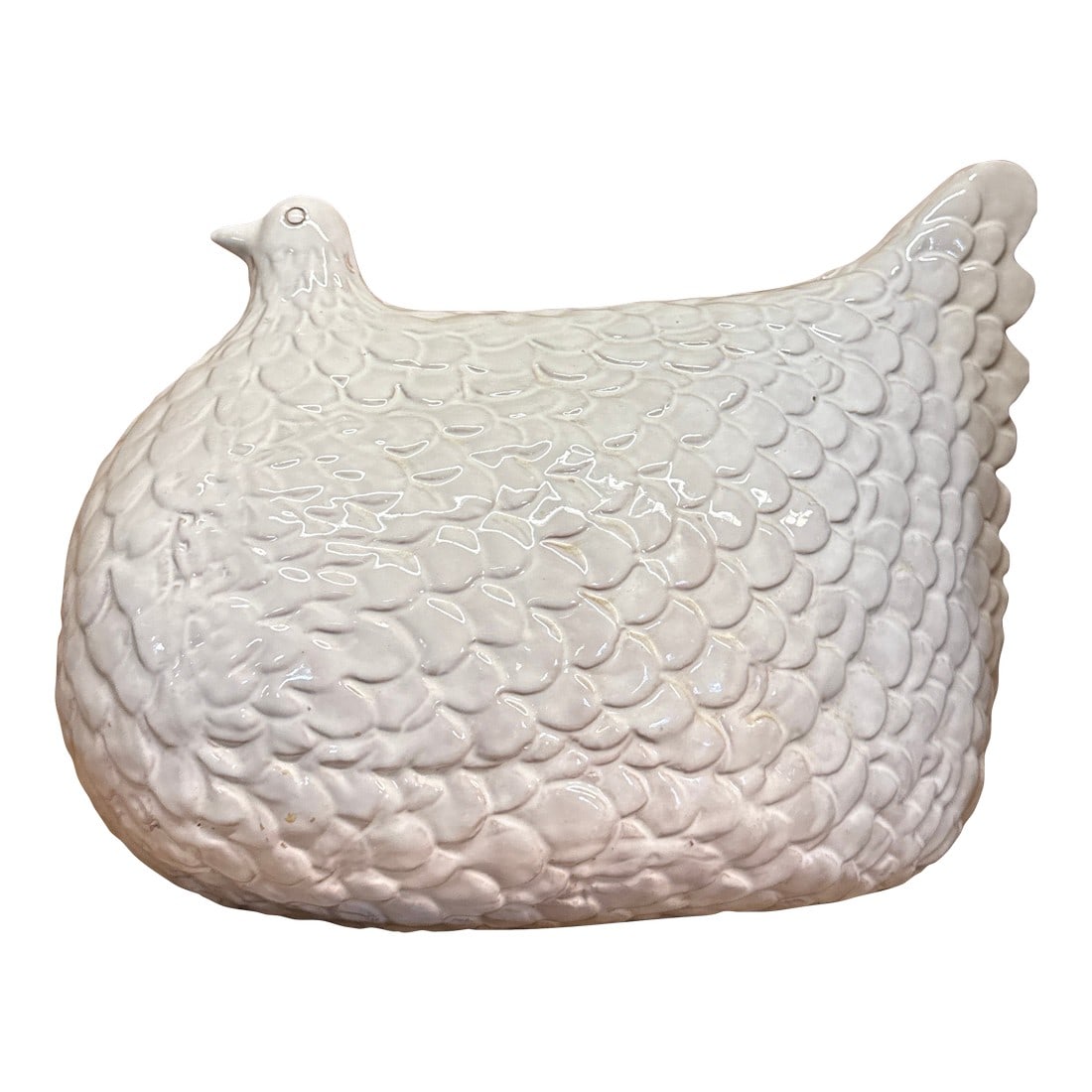 Italian Modernist Hen-Shaped Figure. By Aldo Londi 1950: 13" x 10" x 9" This in original hand made Large earthenware Hen-shaped figure. by Aldo Londi Very nice 1950s- 1970s Italy Condition: Alterations: Original Condition Unaltered Imperfections: Some