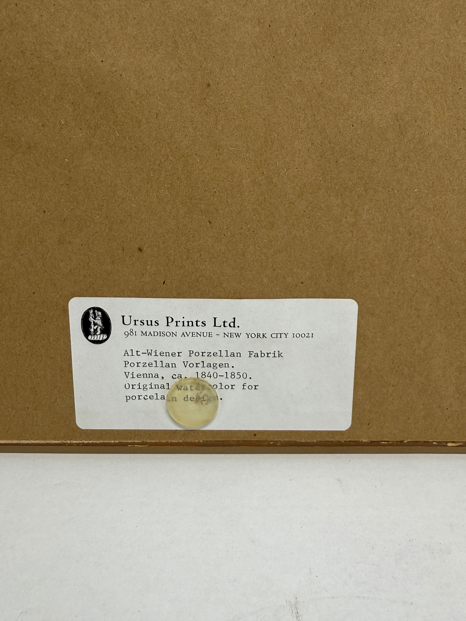 Viennese Porcelain Design Watercolor, Alt-Wiener Porzellan Fabrik, Ca. 1840–1850 - 7
