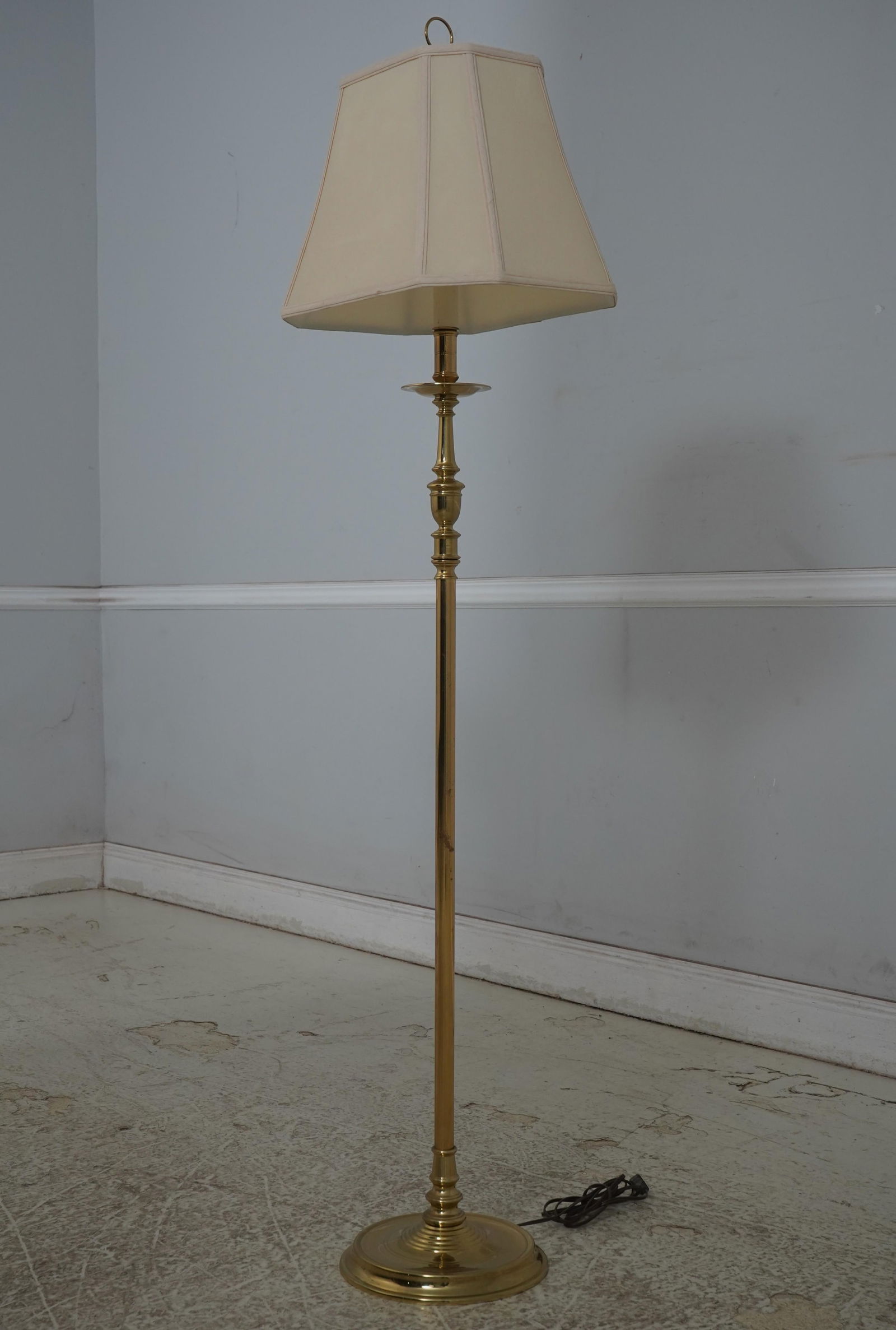 Virginia Metalcrafters Brass Candlestick Floor Lamp - 2