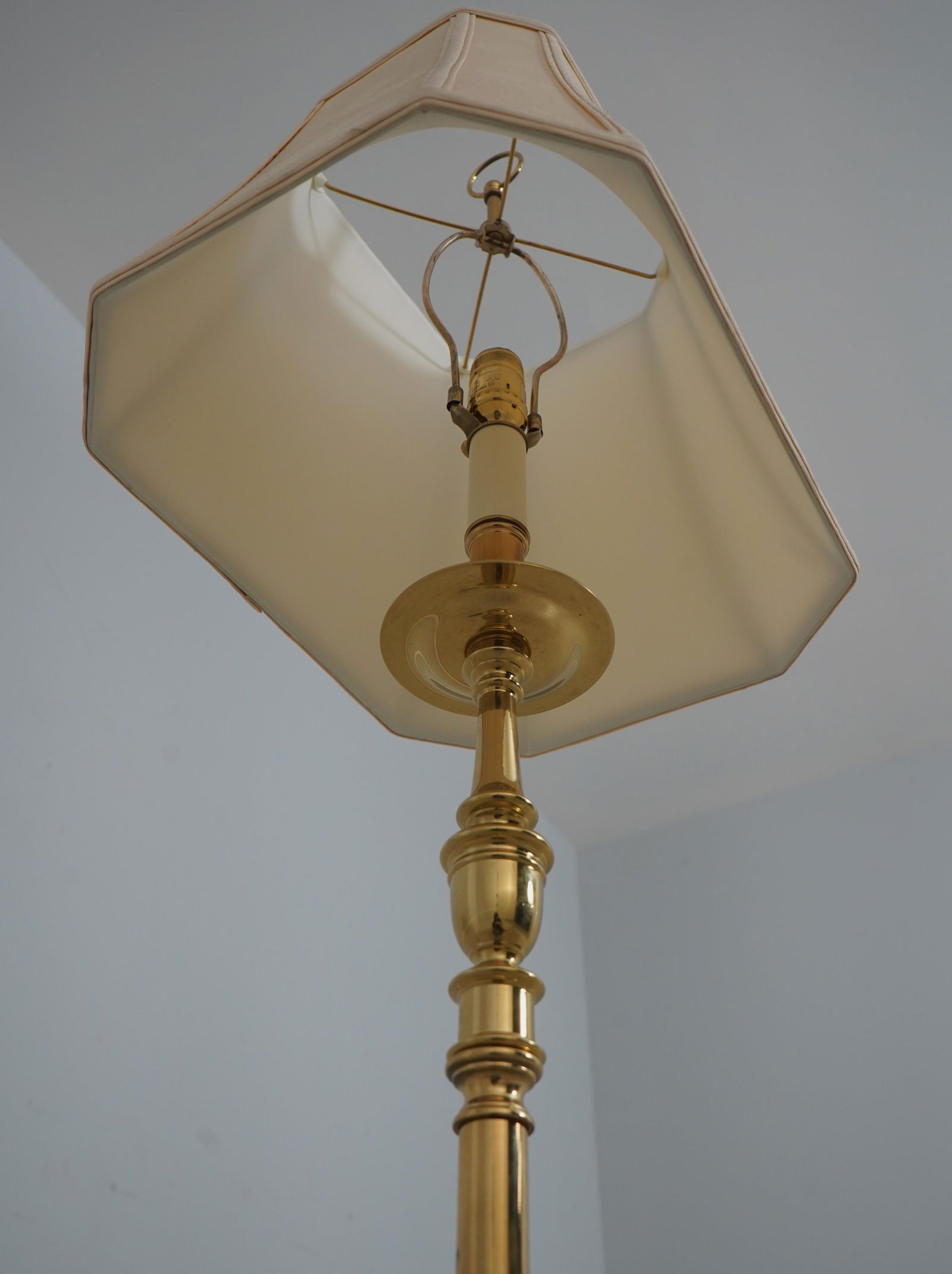 Virginia Metalcrafters Brass Candlestick Floor Lamp - 5