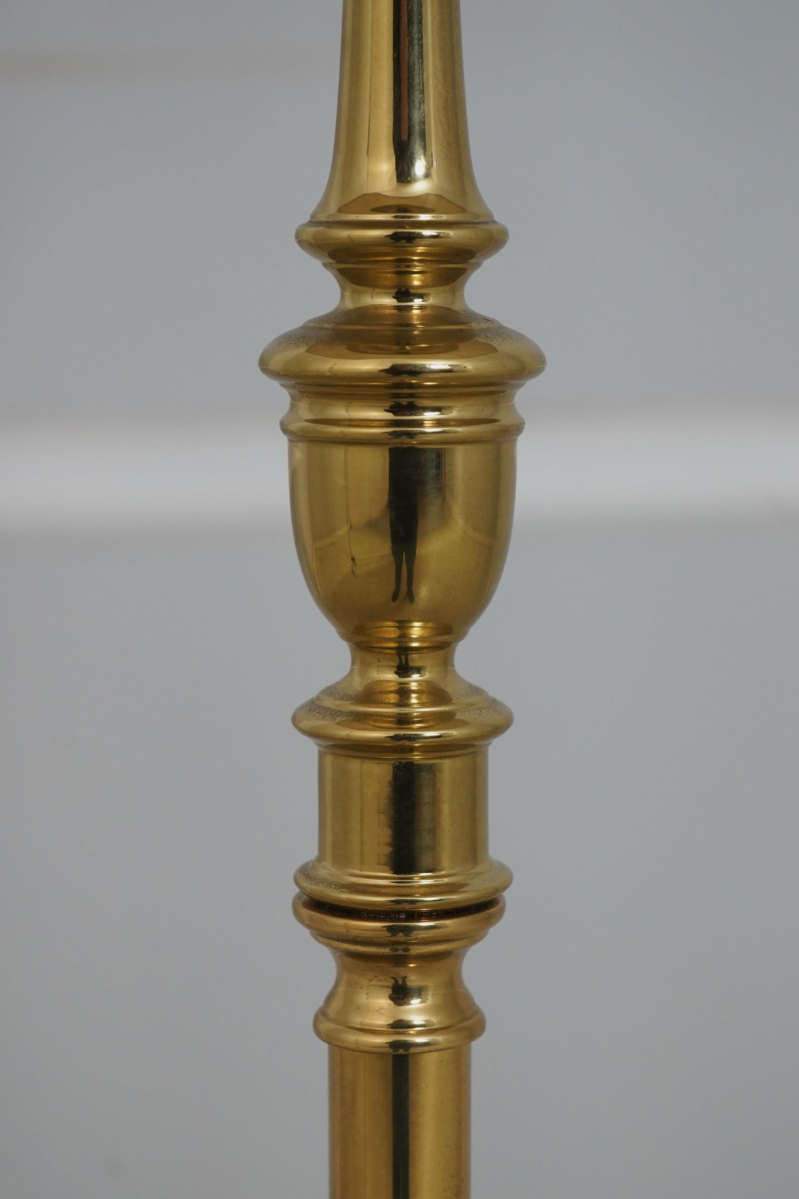 Virginia Metalcrafters Brass Candlestick Floor Lamp - 6