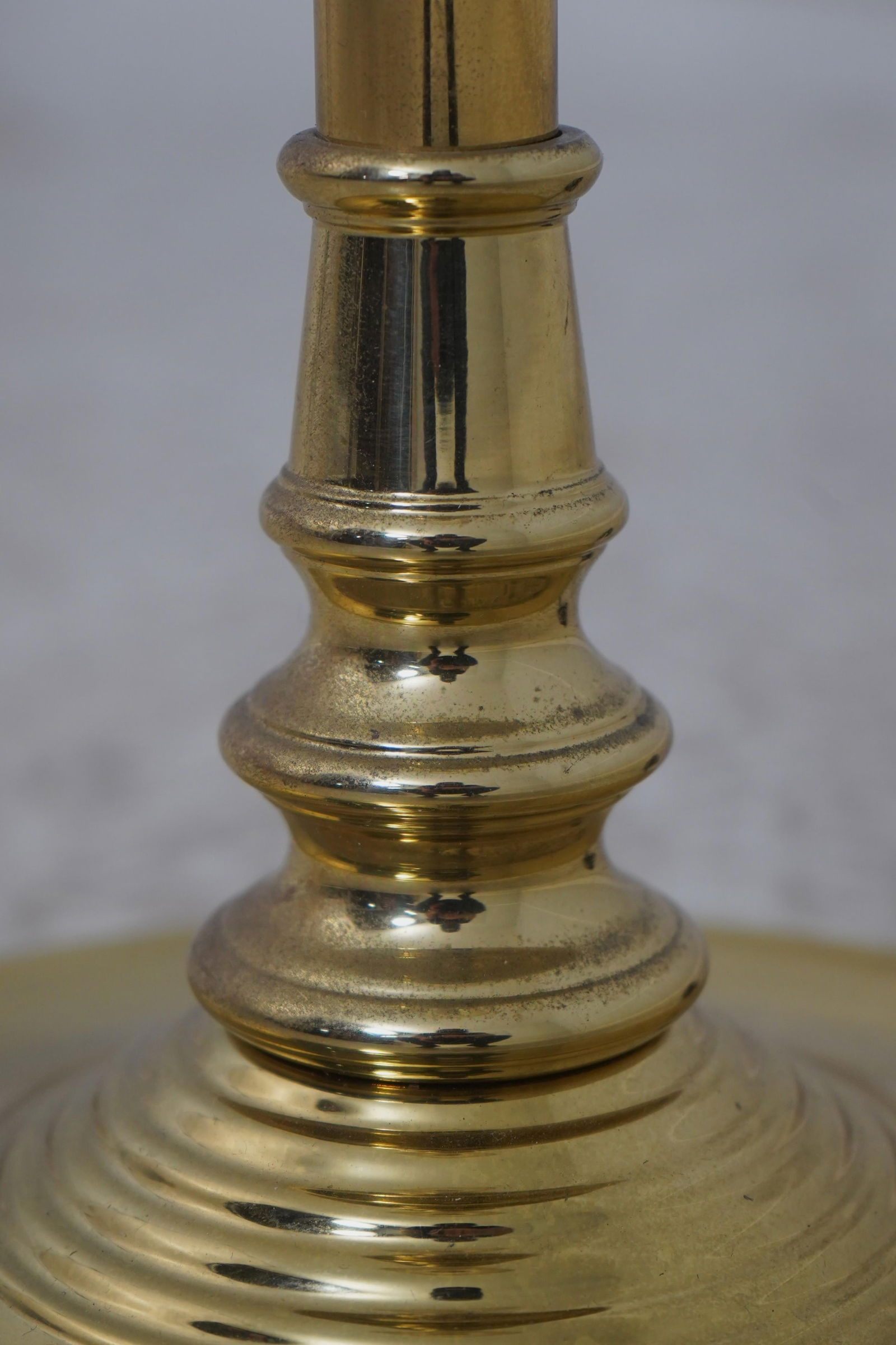 Virginia Metalcrafters Brass Candlestick Floor Lamp - 8