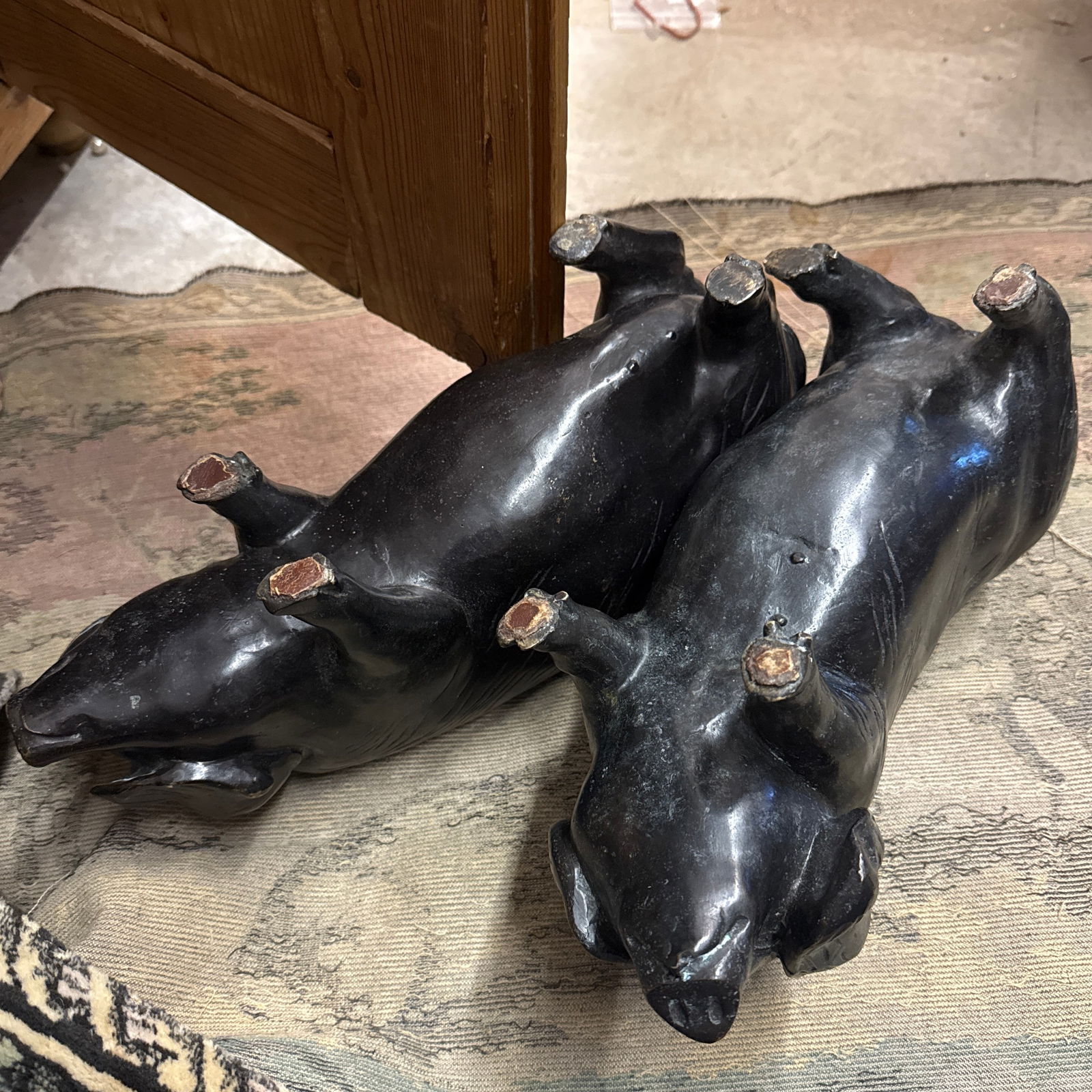 Antique Bronze Pigs - 10