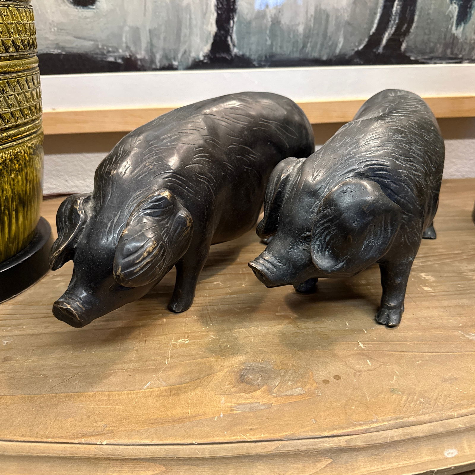 Antique Bronze Pigs - 2