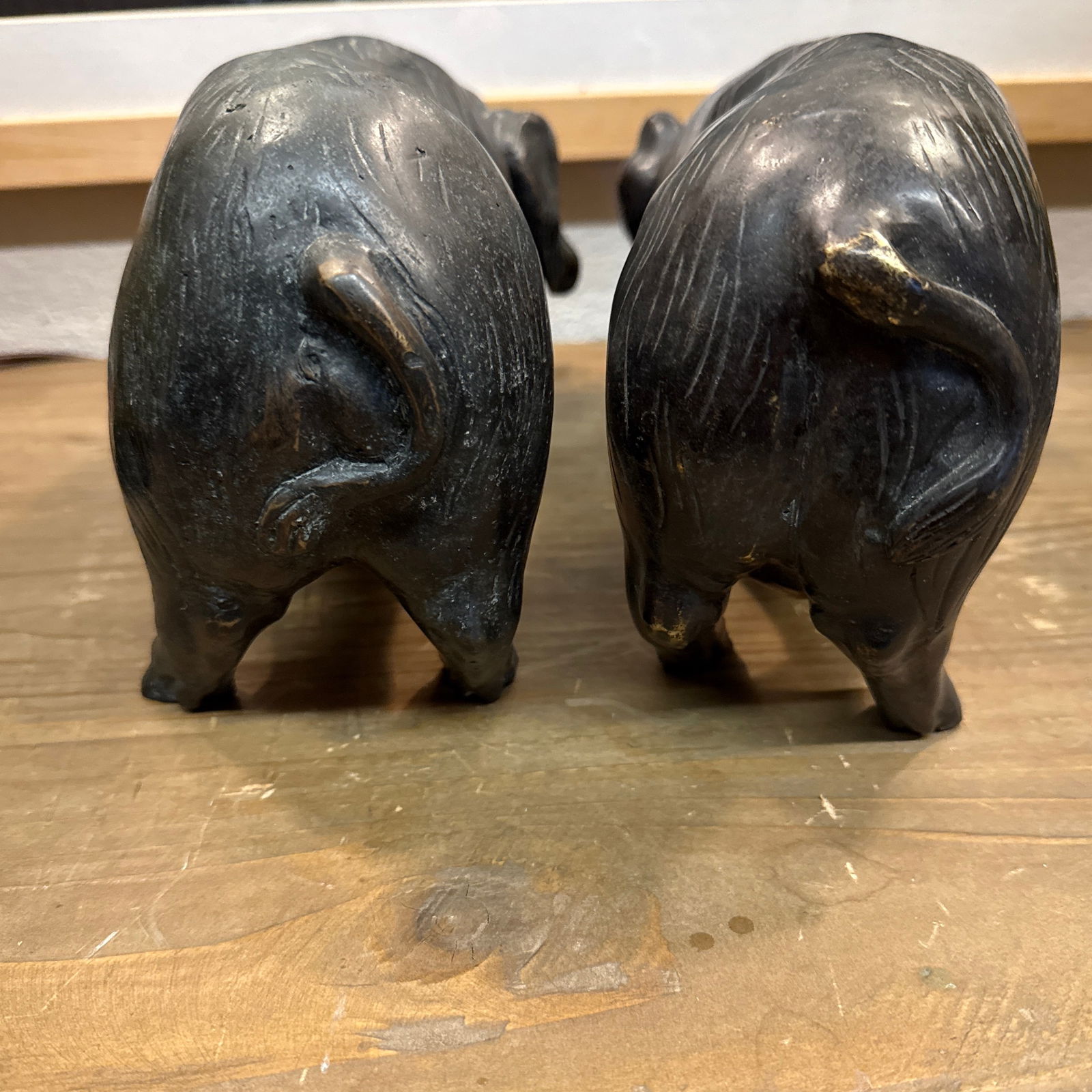 Antique Bronze Pigs - 4