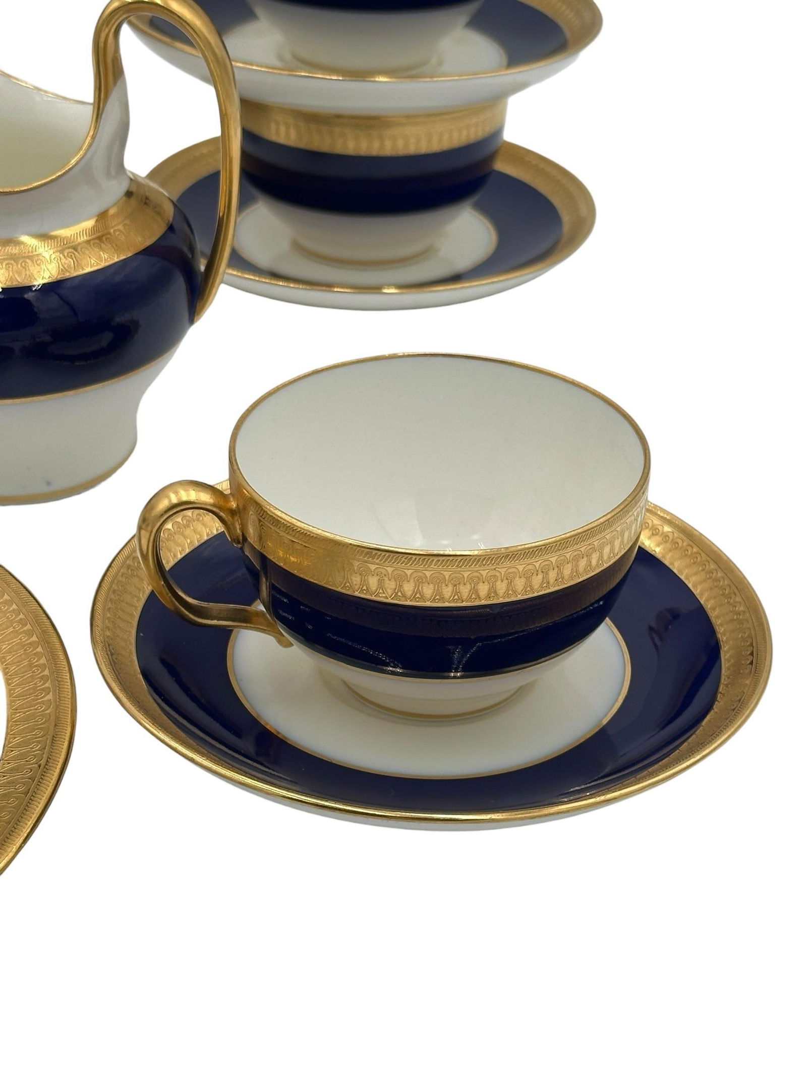 Mid 20th Century Minton "Cobalt & Gold" Pattern G6262 – Complete Tea Set for Eight - 30 Pieces - 6