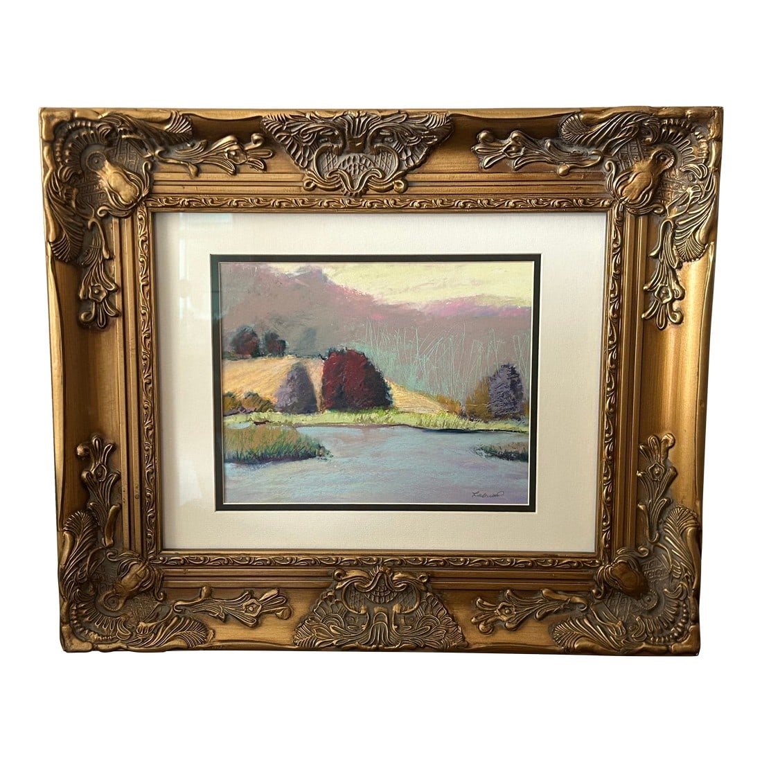 Gumdrop Trees by Sue Lockwood – Original 2004 Oil Pastel Landscape, Grand Rapids Artist (1 of 6)